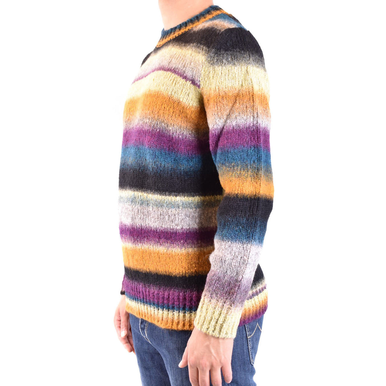 Men's Dondup Striped Blended Wool Sweater - Multicolored