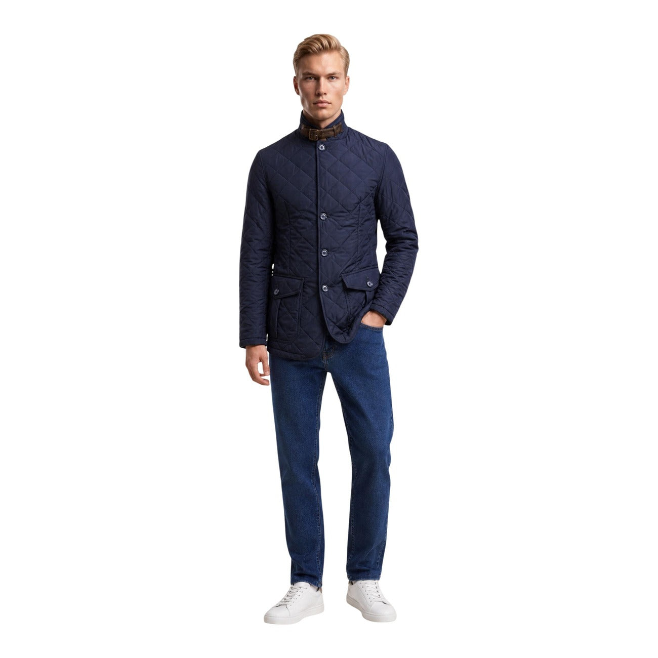 Veste Matelassée Barbour Lutz Homme – Bleu