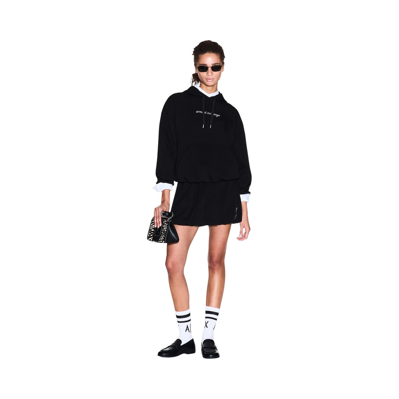 Sweat à Capuche Armani Exchange Femme – Noir