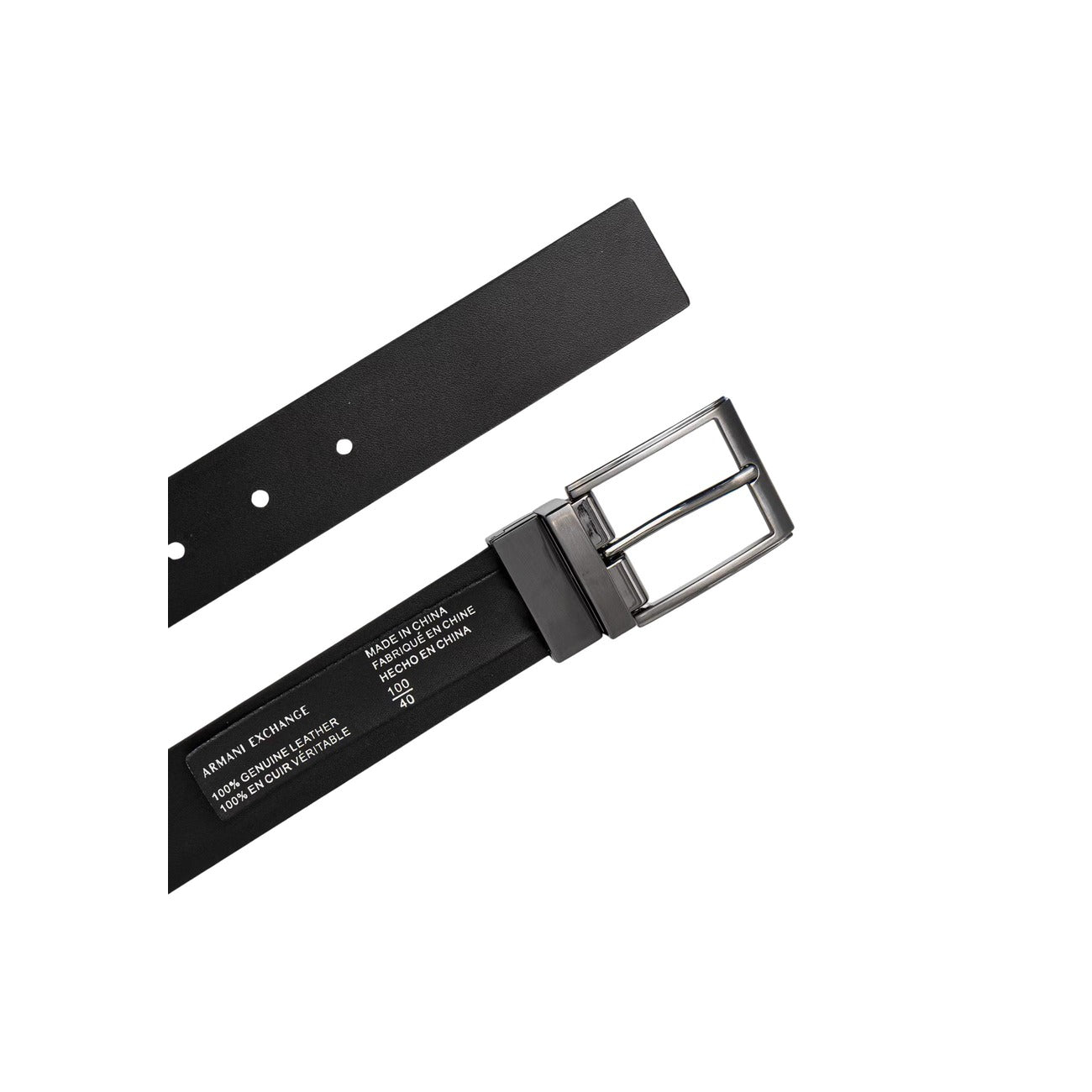 Ceinture Armani Exchange Homme en Cuir – Noir