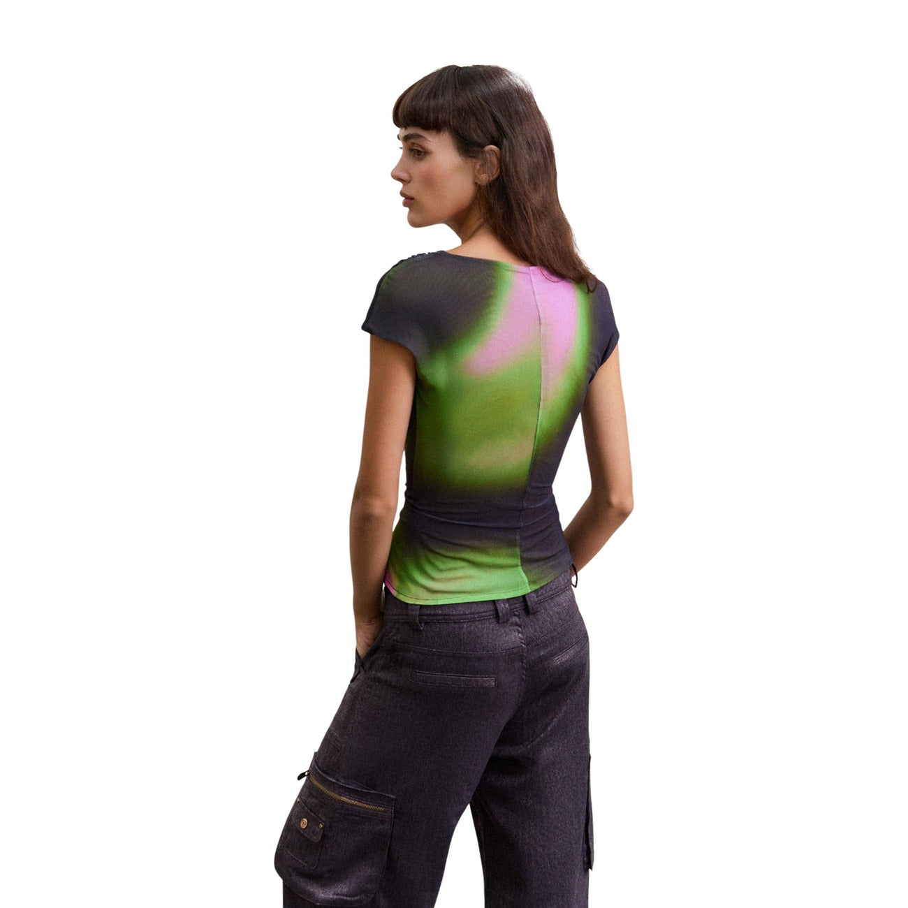 Women's Desigual Stretch T-Shirt - Black