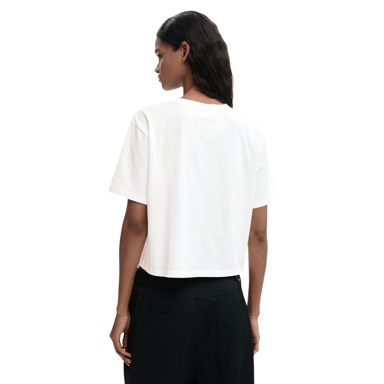 T-shirt Desigual Femme blanc imprimé