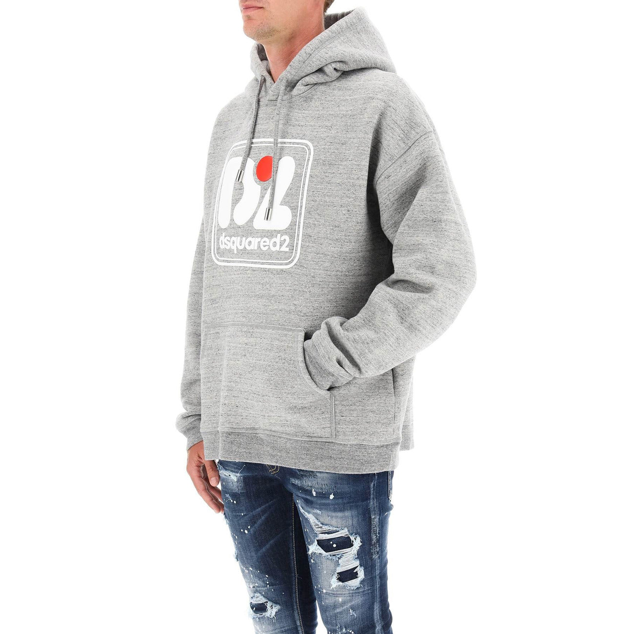 Sweat à capuche homme Dsquared – Gris