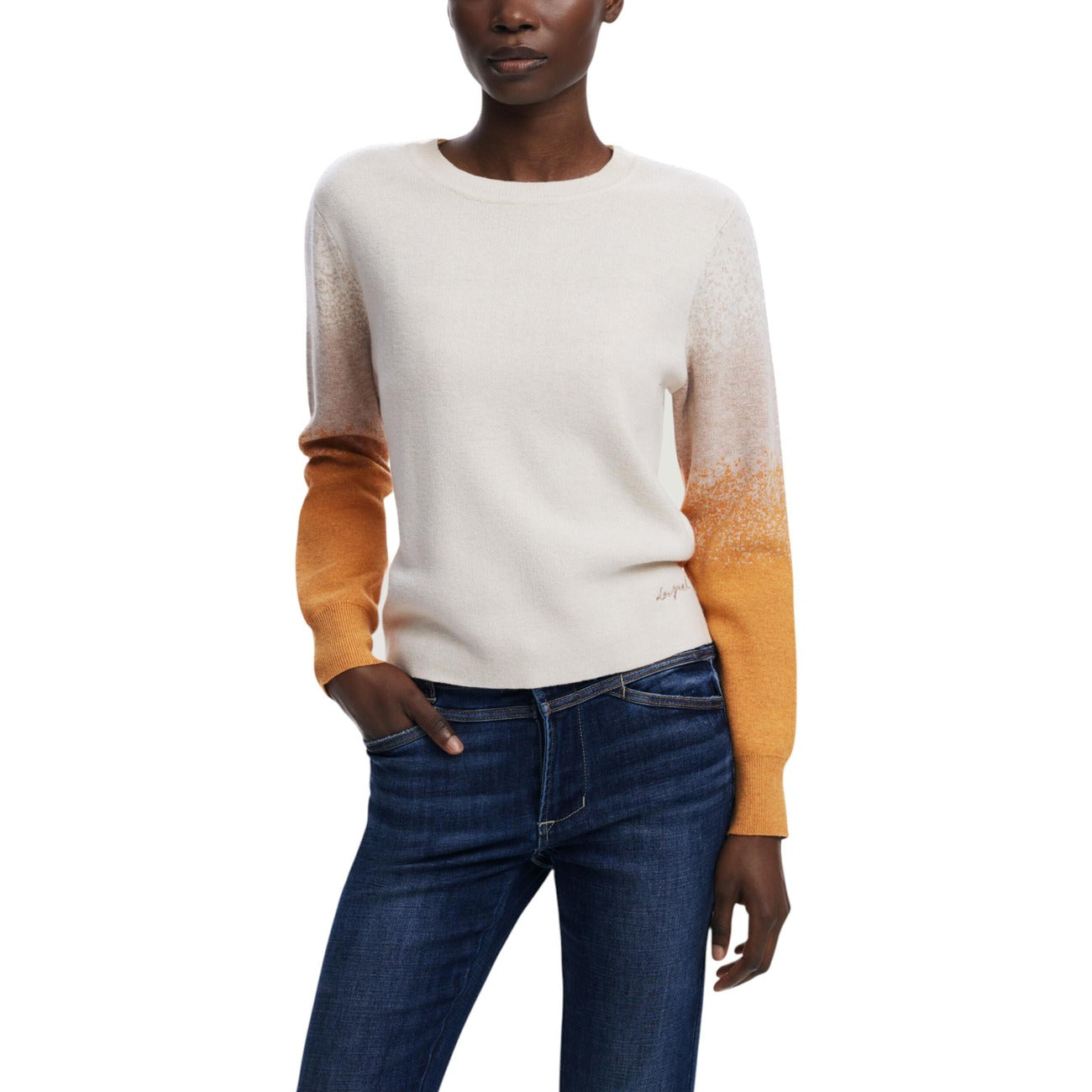 Pull femme Desigual à motif coloré – Beige