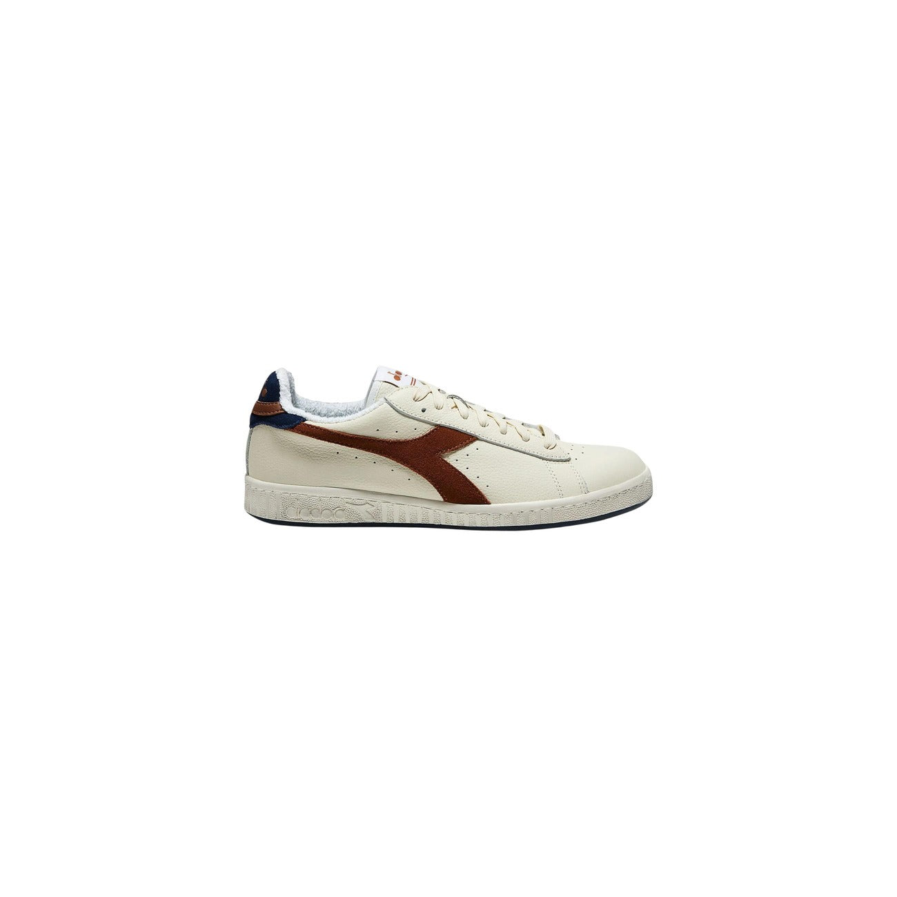 Baskets Diadora Homme en Cuir – Bleu, Blanc et Beige