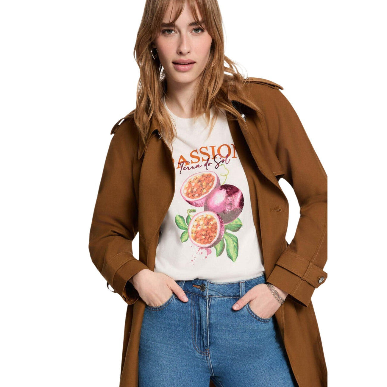 Veste Boutonnée Morgan Femme – Beige