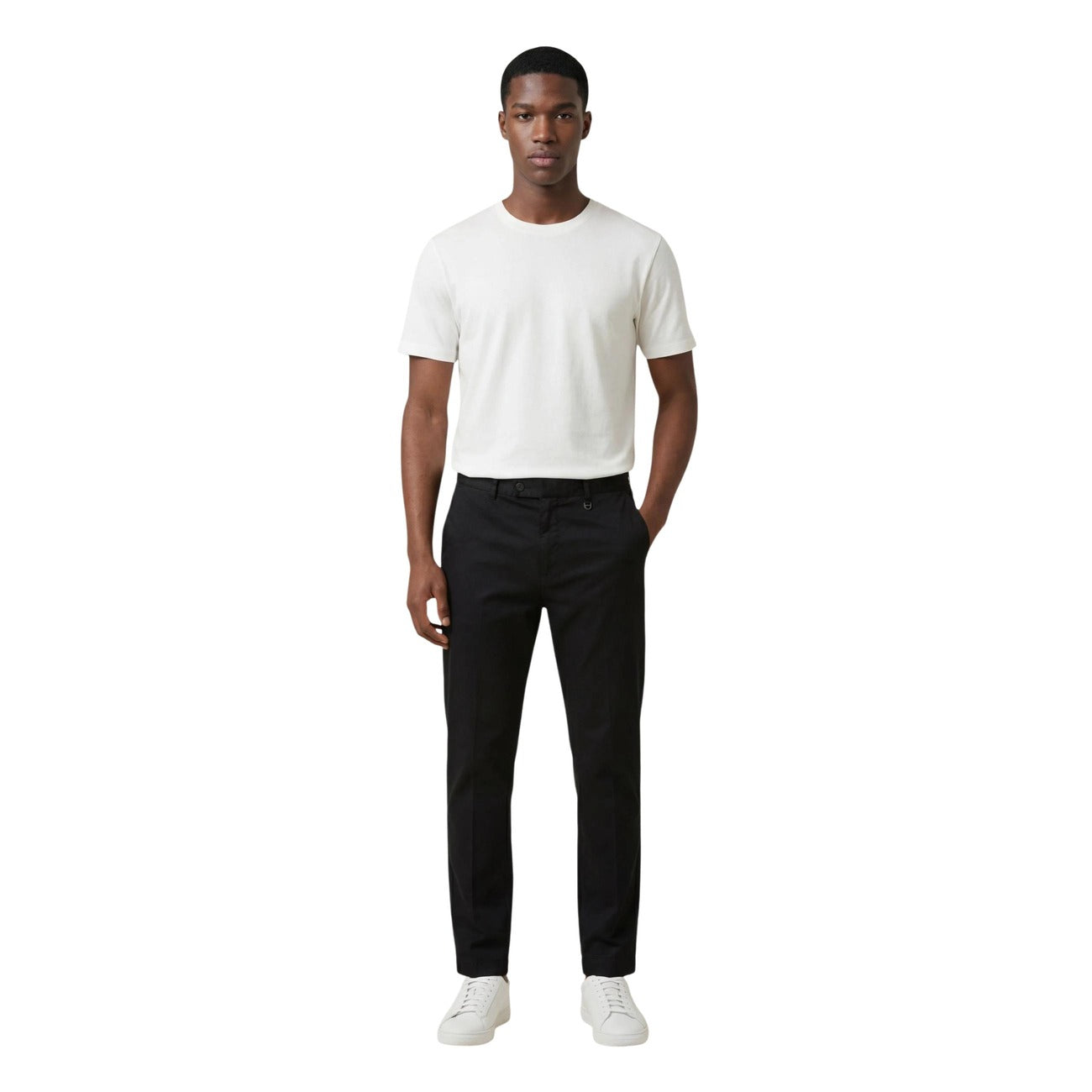 Men's Antony Morato cotton and linen trousers – Black