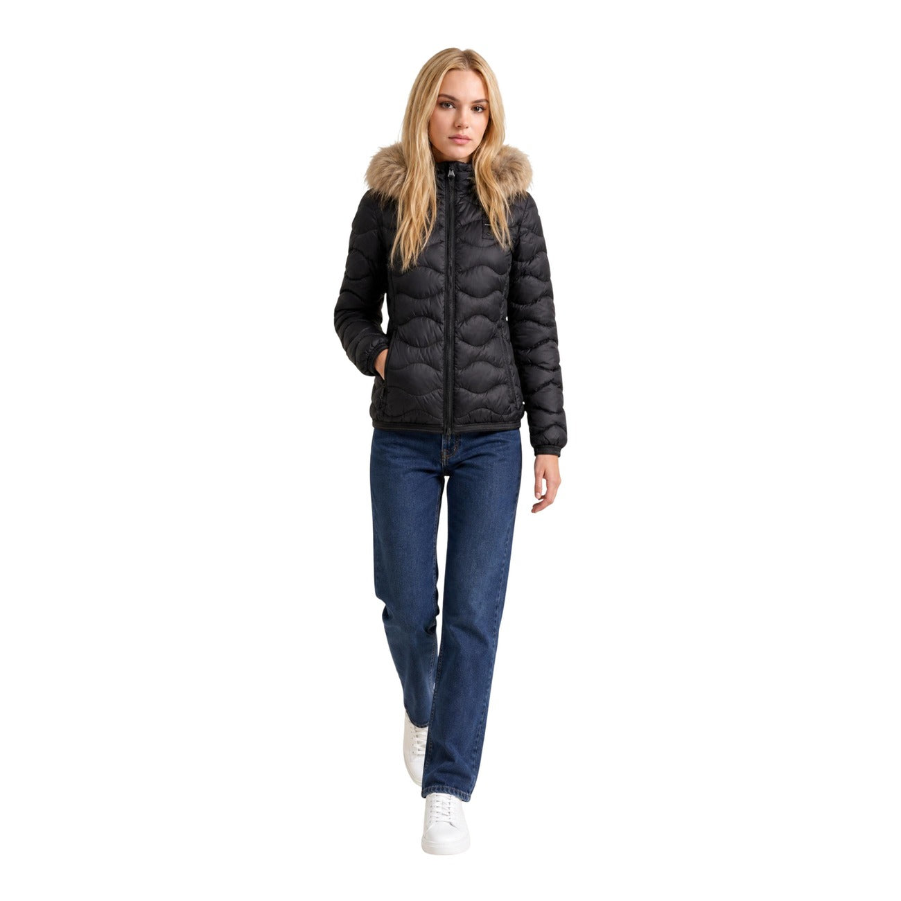 Veste à Capuche Blauer Aldie Femme – Noir/Blanc