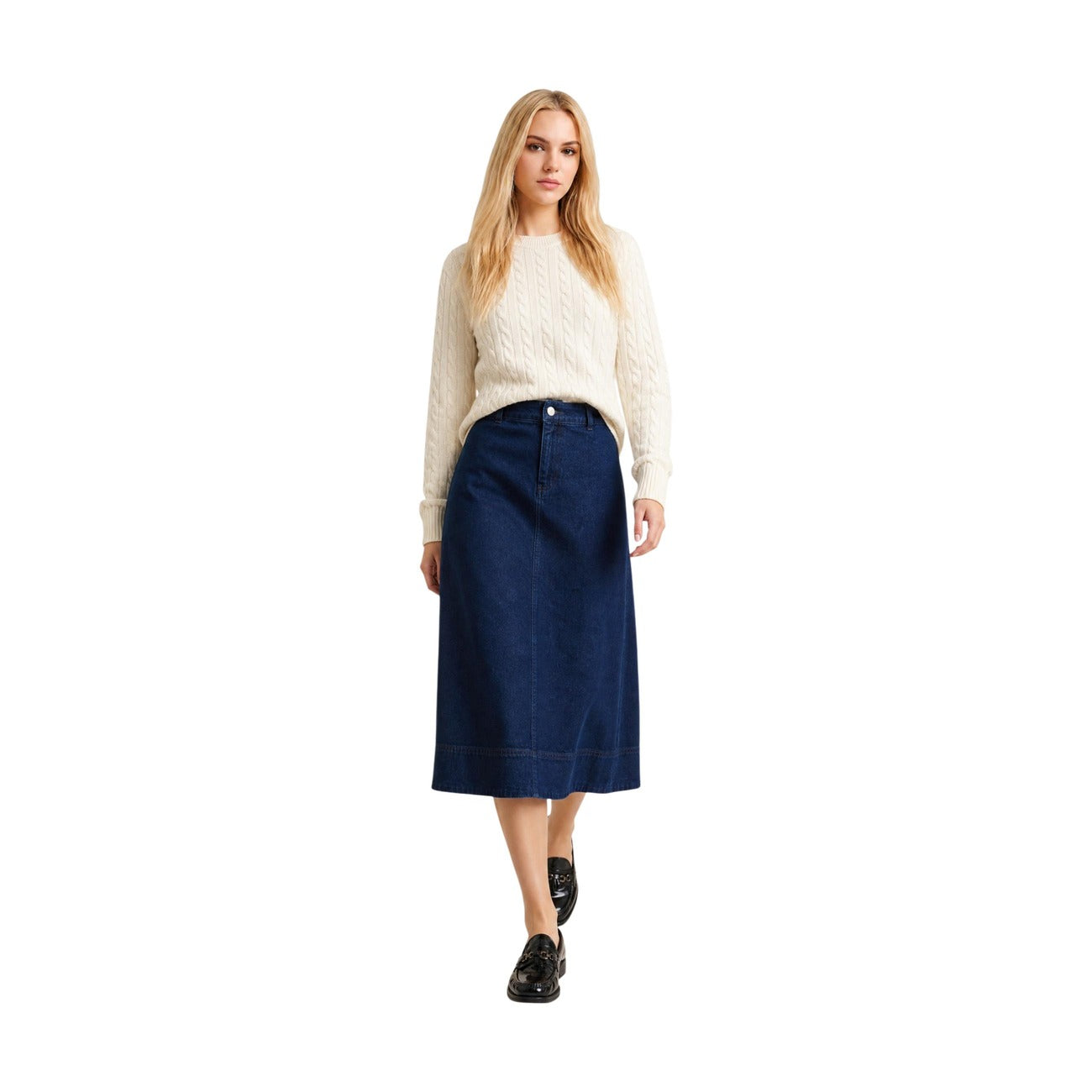 Pull Barbour Ashdown Femme Laine & Coton – Blanc