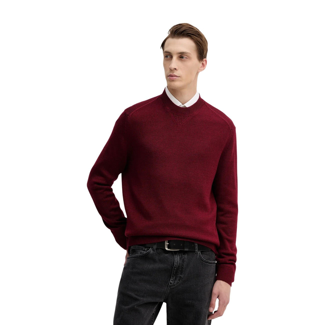 Pull Armani Exchange Homme Laine & Coton – Bordeaux