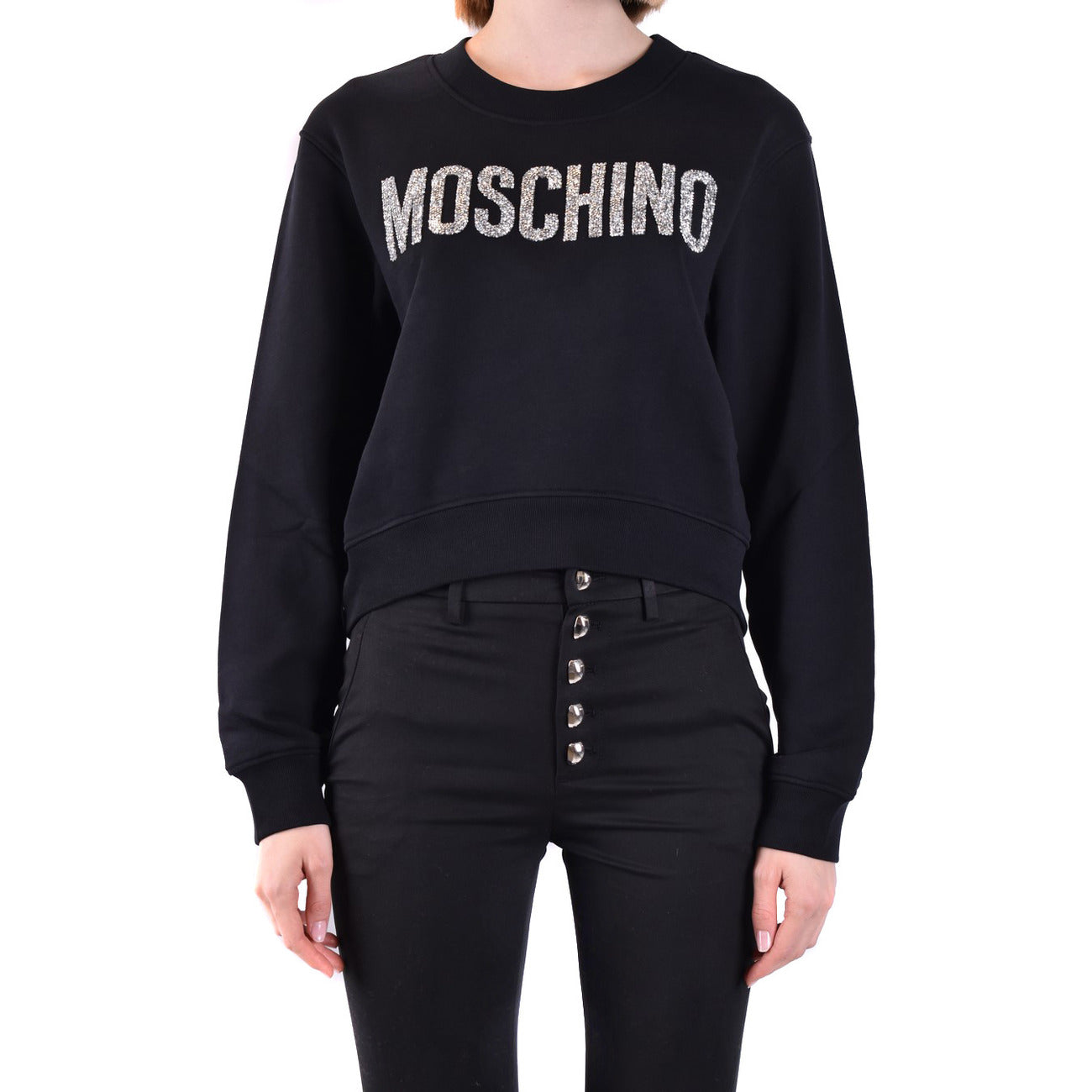 Women's Black Printed Sweatshirt – Moschino