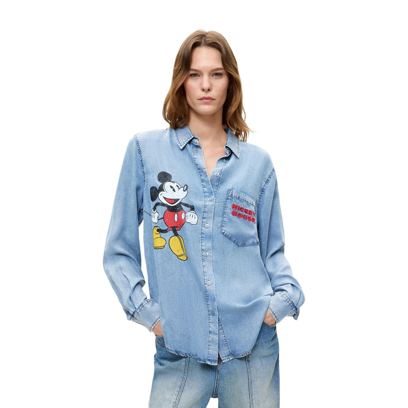 Desigual Women's Printed Cotton Shirt – Blue