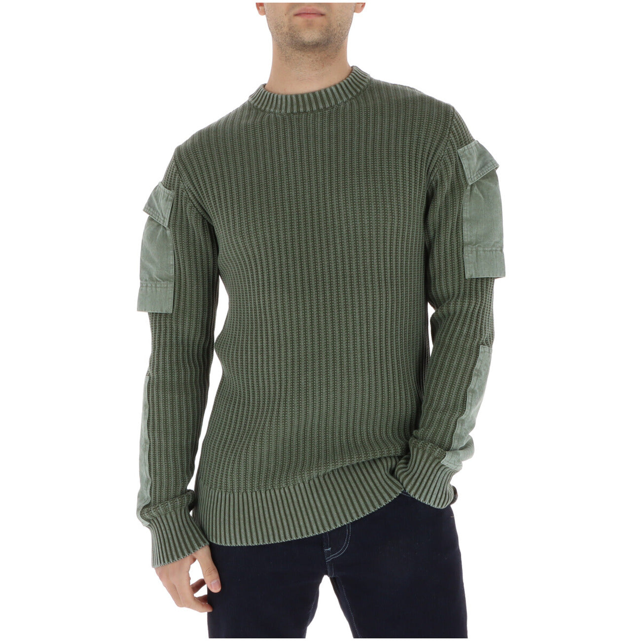 Pull homme G-Star en coton – Vert et Beige