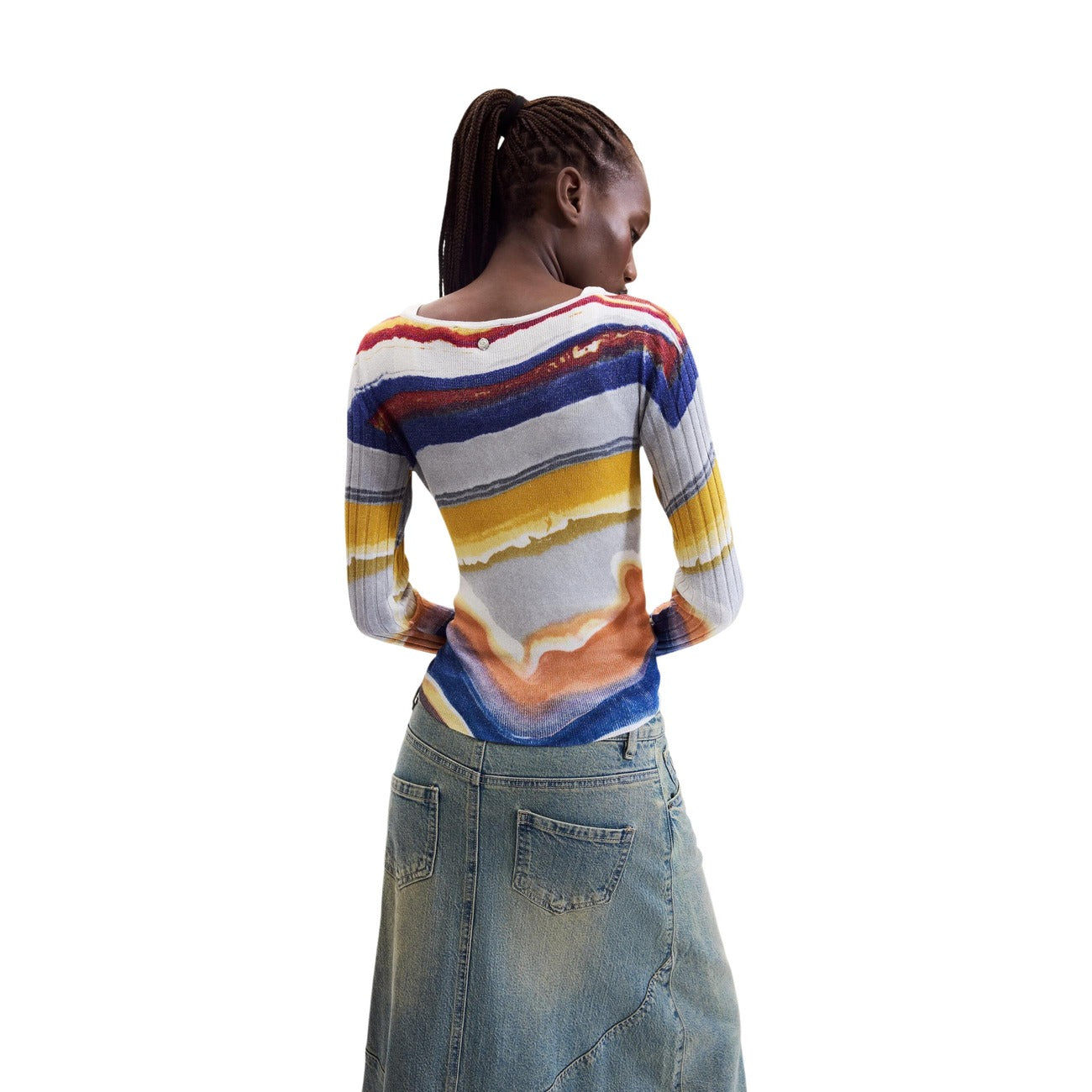 Pull Desigual Femme Manches Longues – Bleu