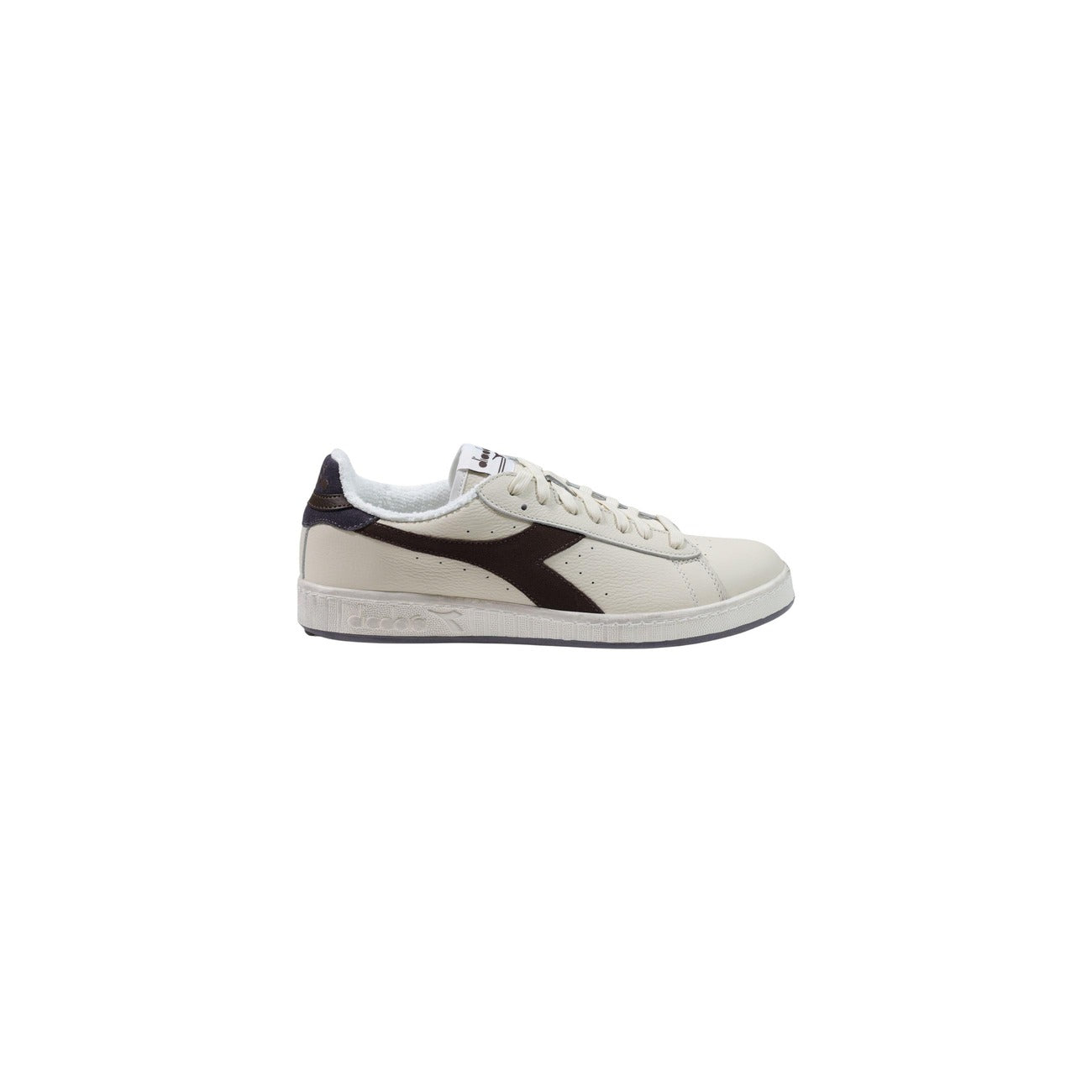 Baskets Diadora Homme en Cuir – Bleu, Blanc et Beige