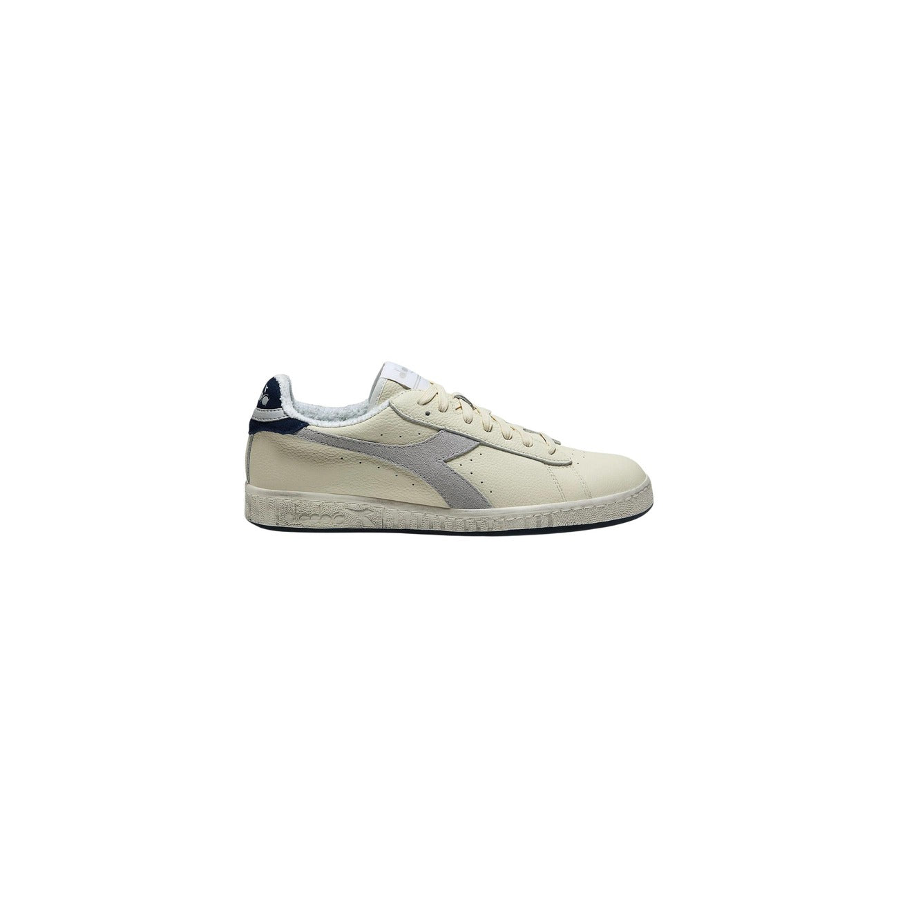 Baskets Diadora Homme en Cuir – Bleu, Blanc et Beige