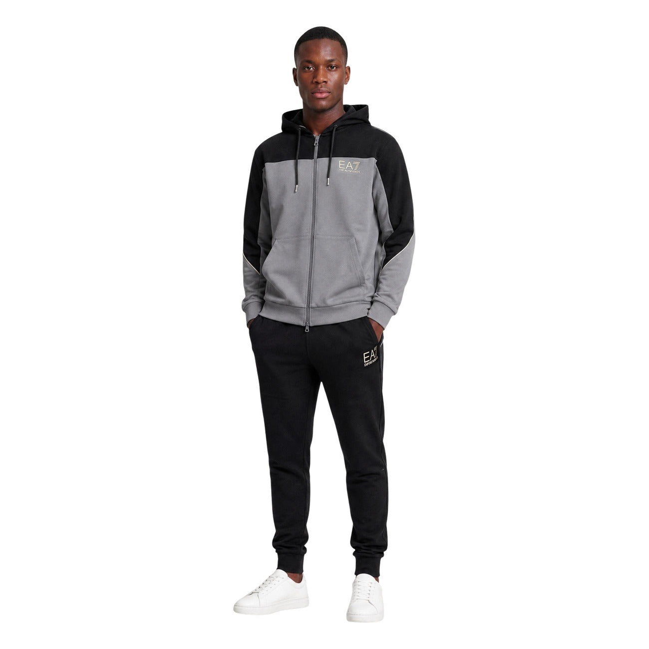 Survêtement EA7 Homme à Capuche – Gris