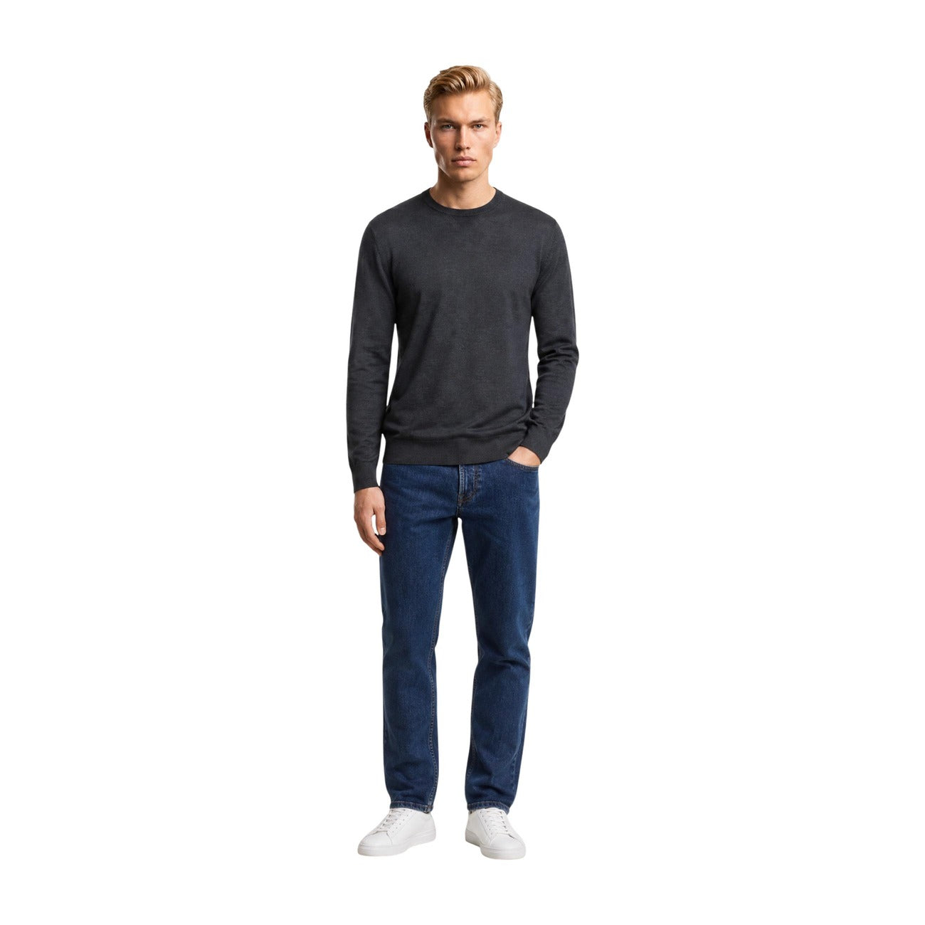 Pull Armani Exchange Homme en Laine – Gris