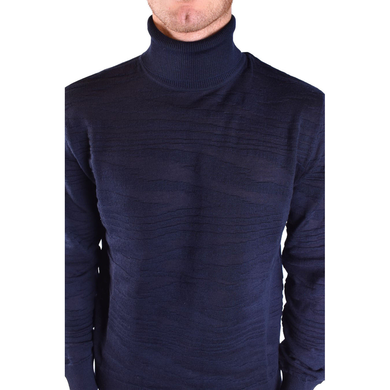 Pull col montant homme Missoni en laine – Bleu