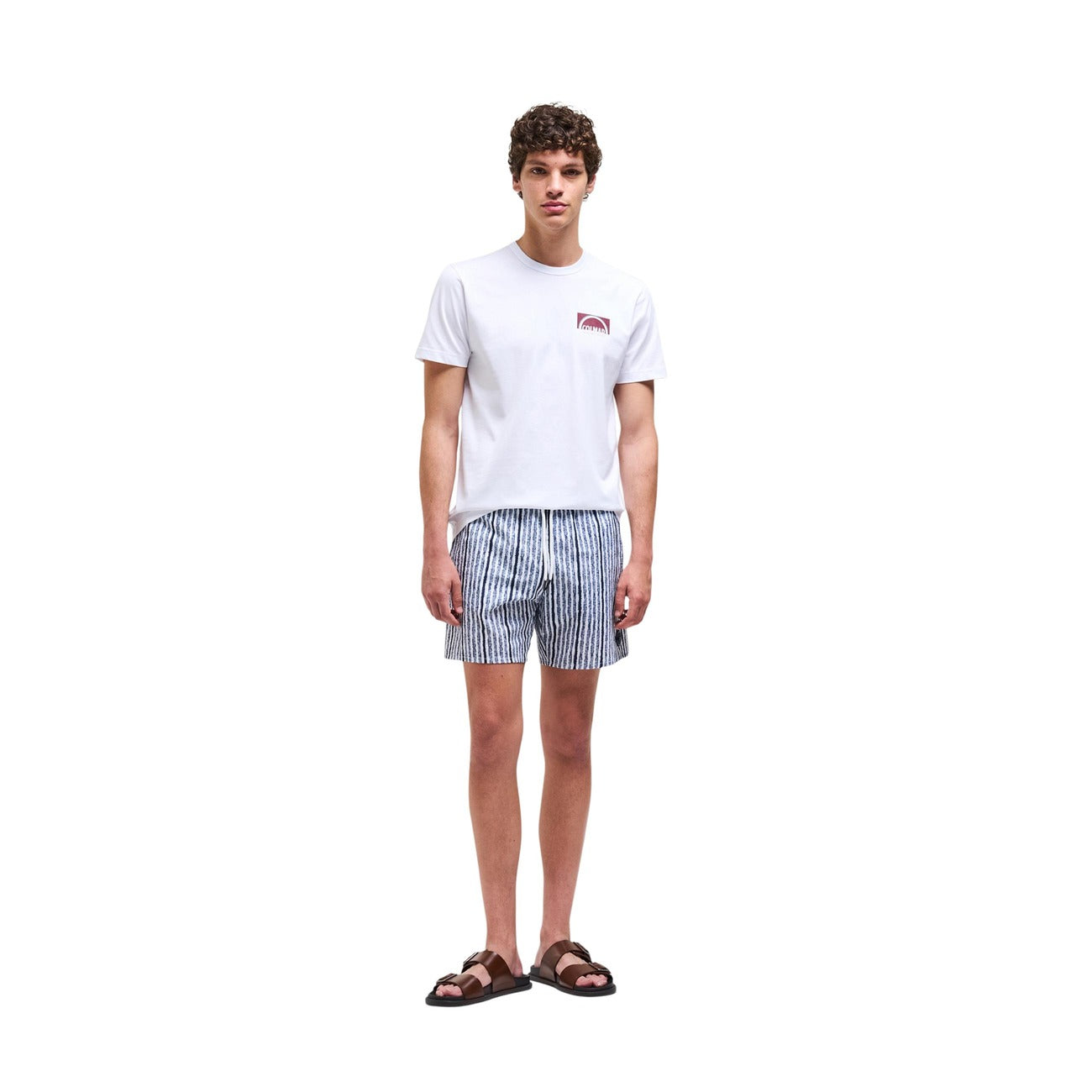 Men's white printed T-shirt Colmar Originals