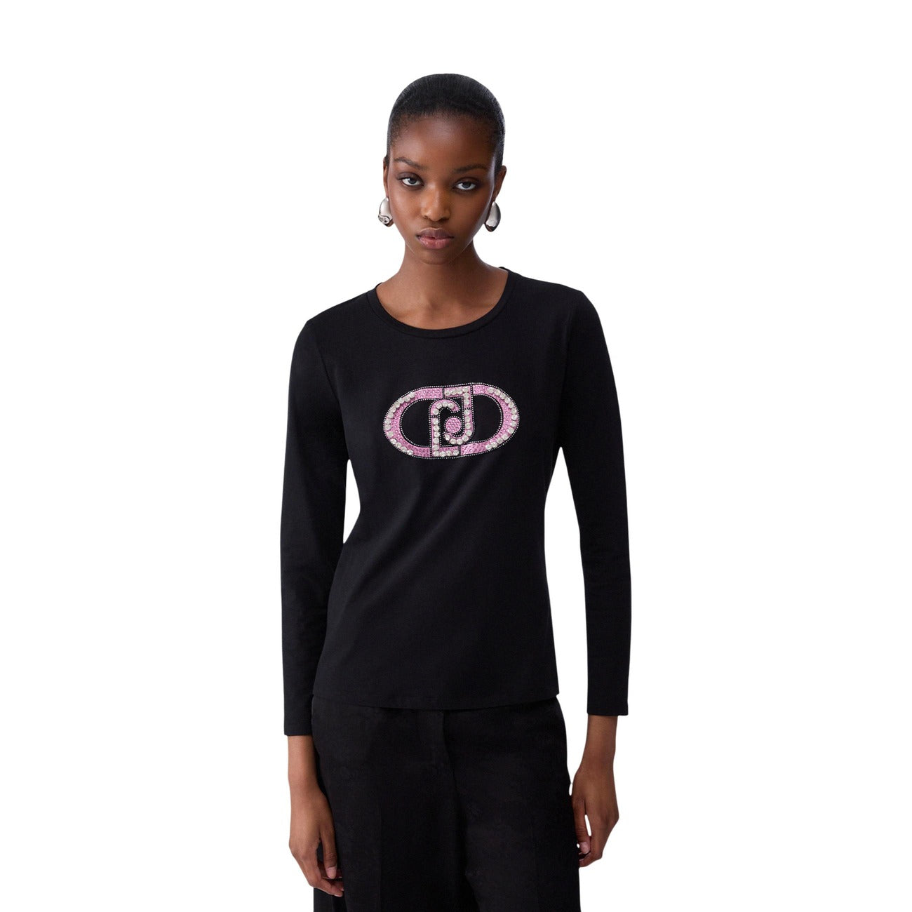 Liu Jo women's cotton T-shirt - Black