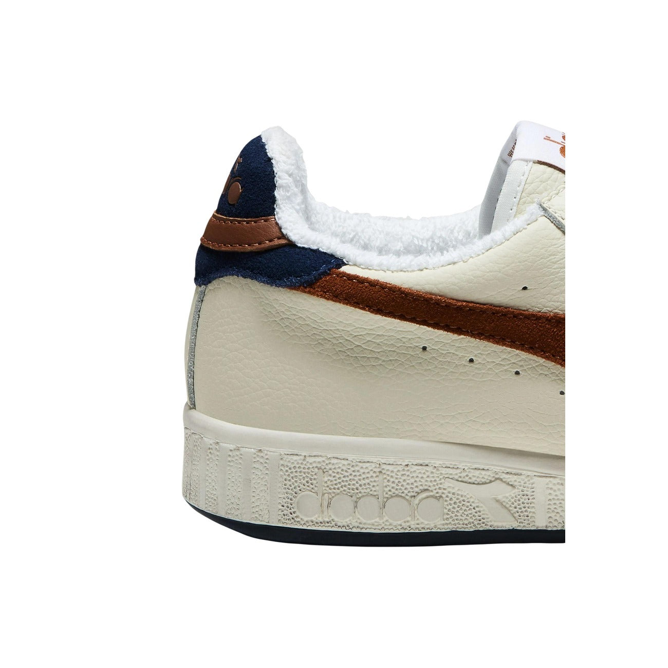 Baskets Diadora Homme en Cuir – Bleu, Blanc et Beige