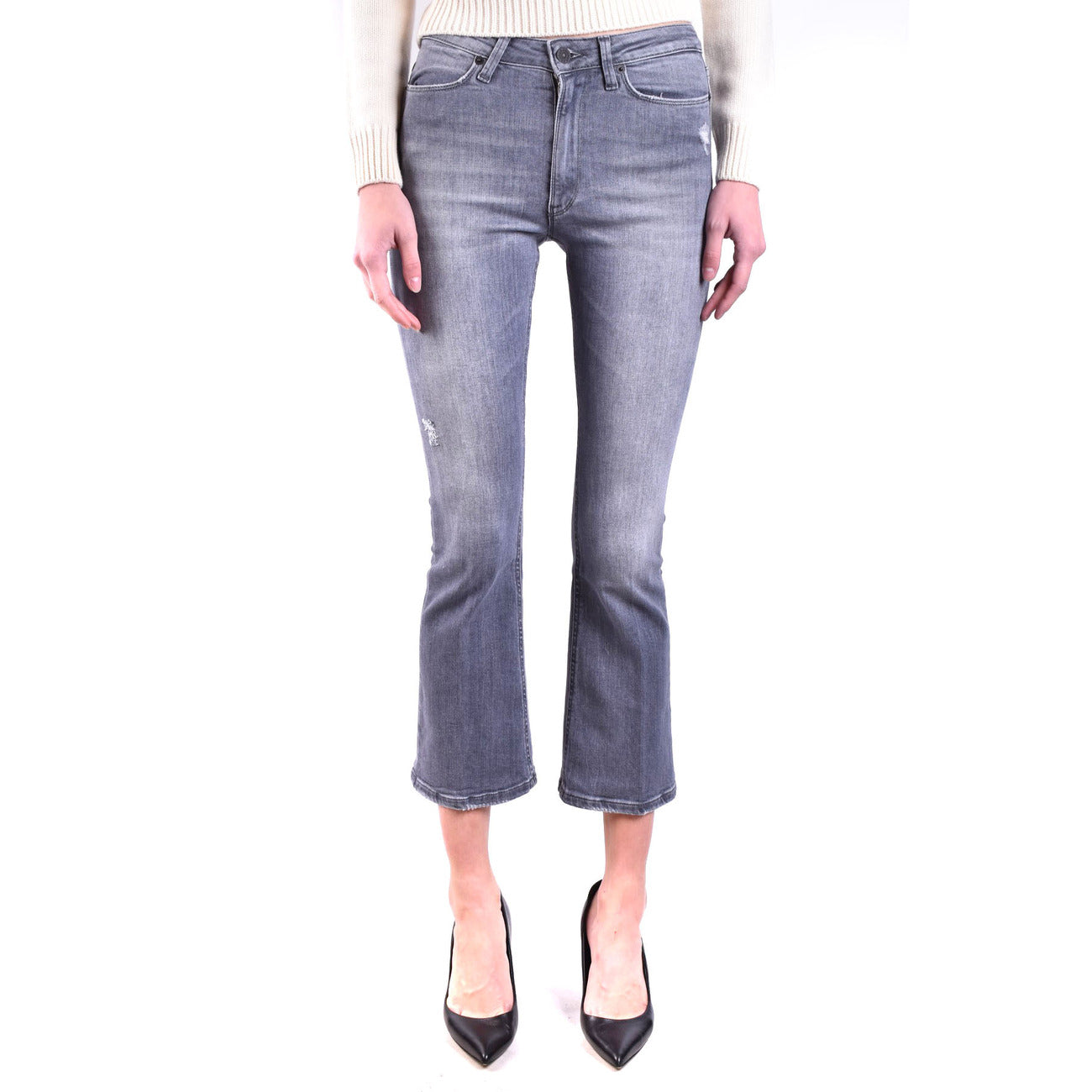 Jean femme Dondup stretch effet déchiré – Gris