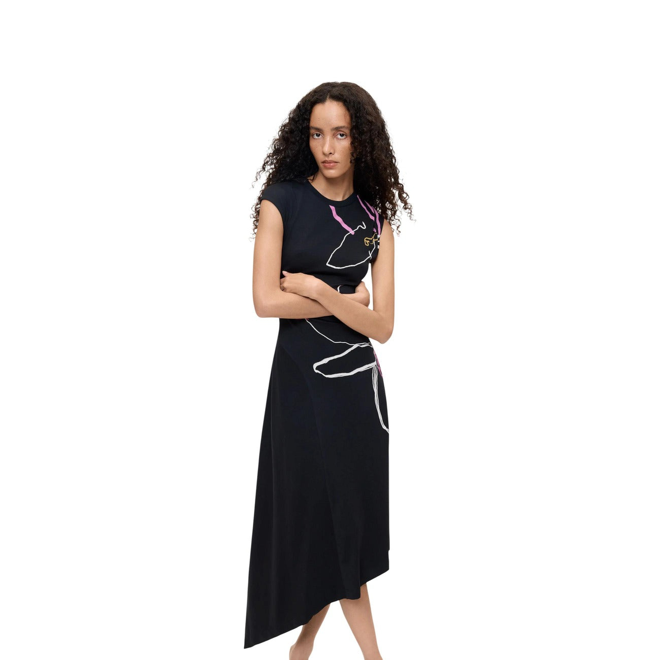 Desigual Women's Printed Cotton Dress – Black