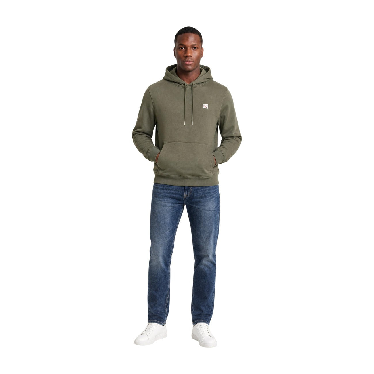 Sweat à capuche Calvin Klein Jeans Homme vert