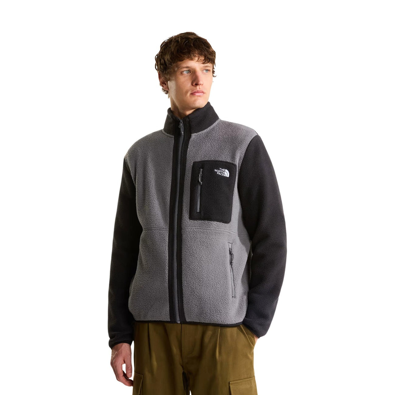 Veste zippée homme The North Face – Vert et gris