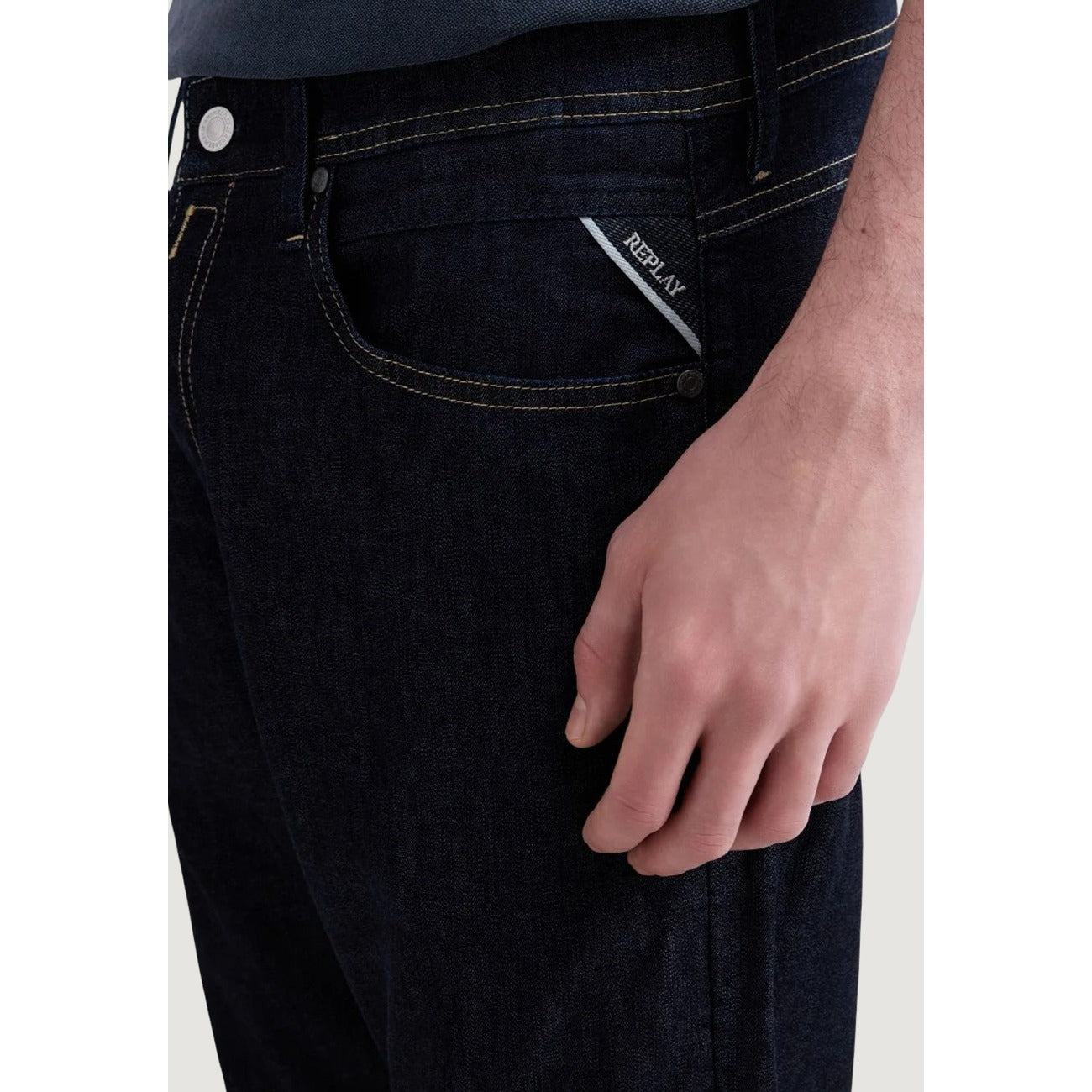 Jean homme Replay en denim stretch – Bleu