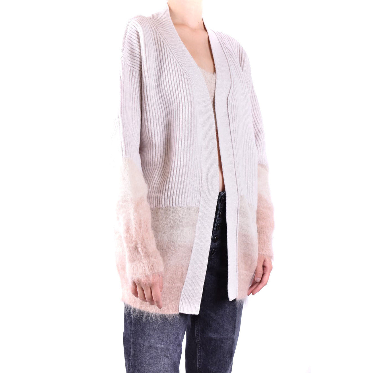 Cardigan femme Dondup laine et mohair – Blanc