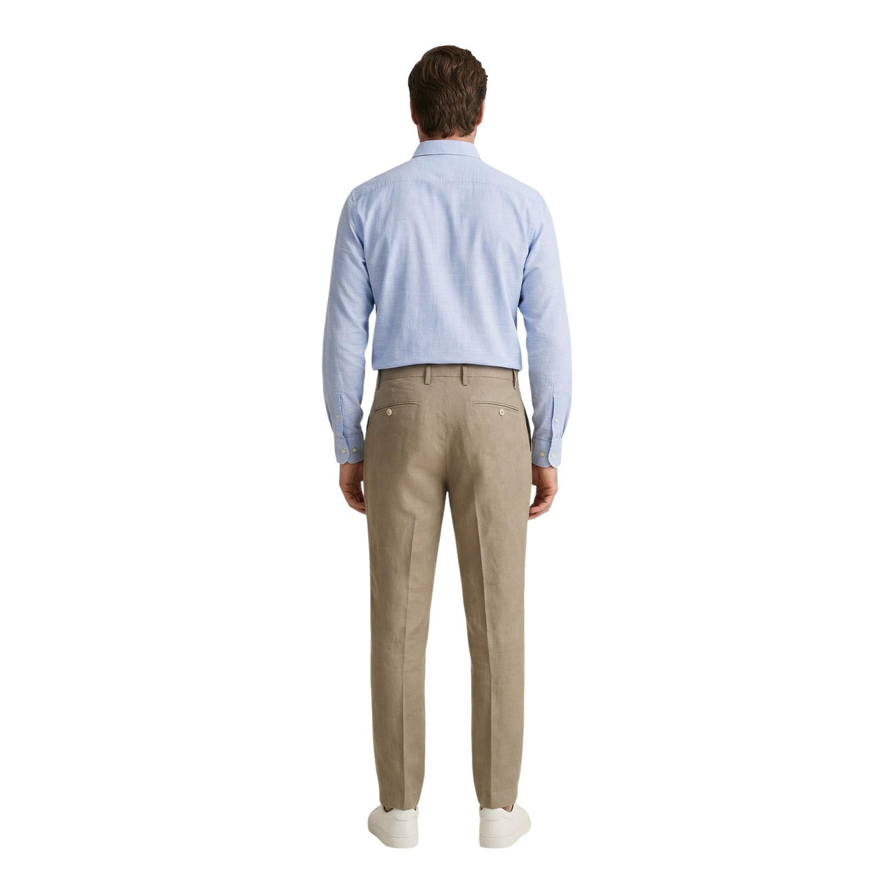 Men's Borghese Linen Trousers – Camel