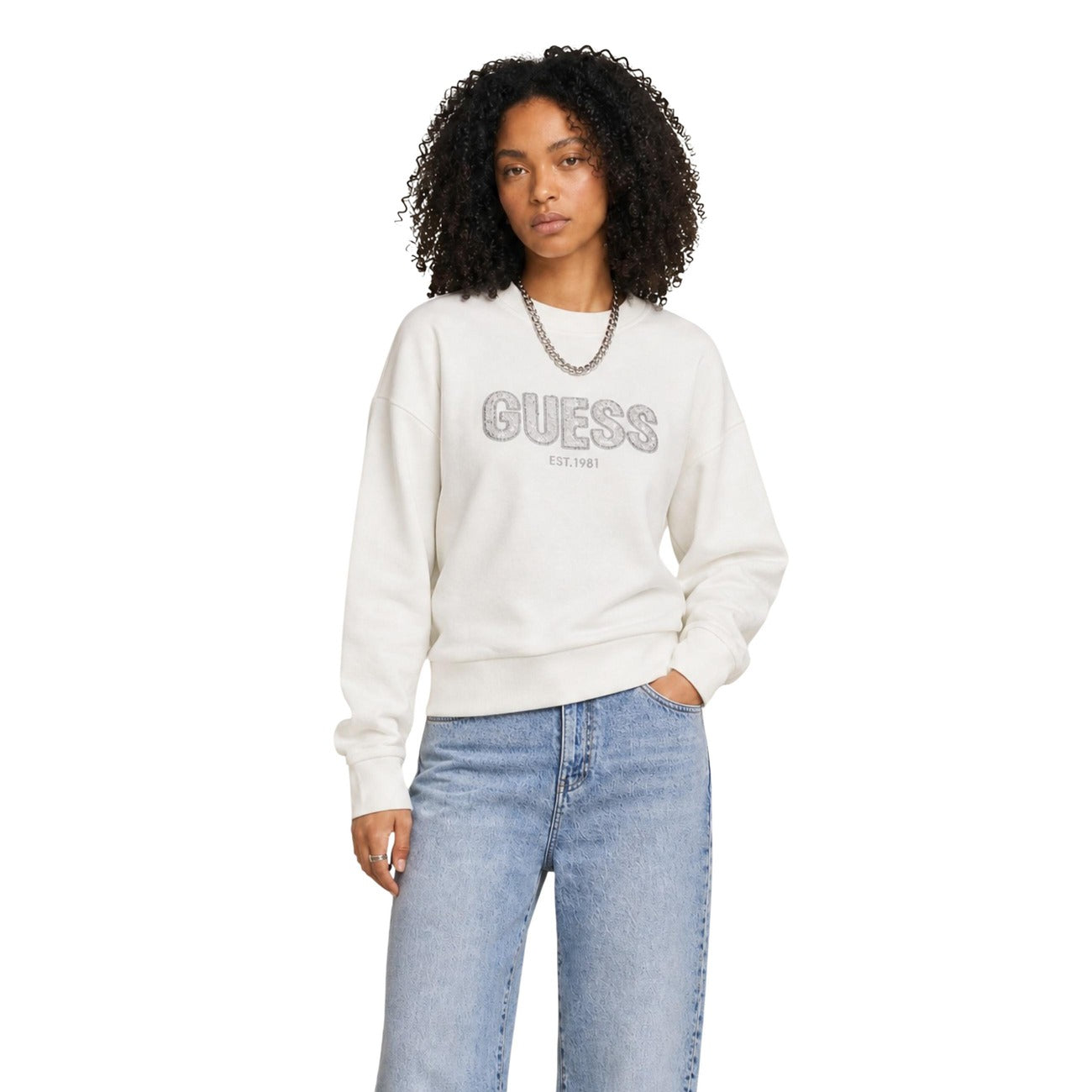 Pull Guess Madeline Femme – Blanc et Noir