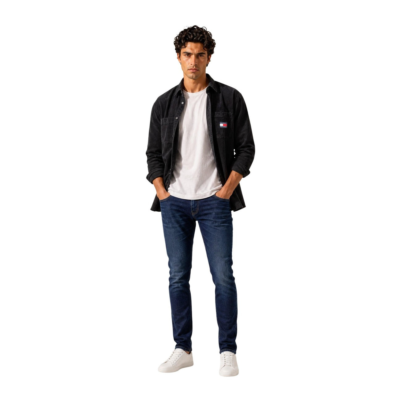 Chemise Tommy Hilfiger Jeans Homme Coton Bio – Noir