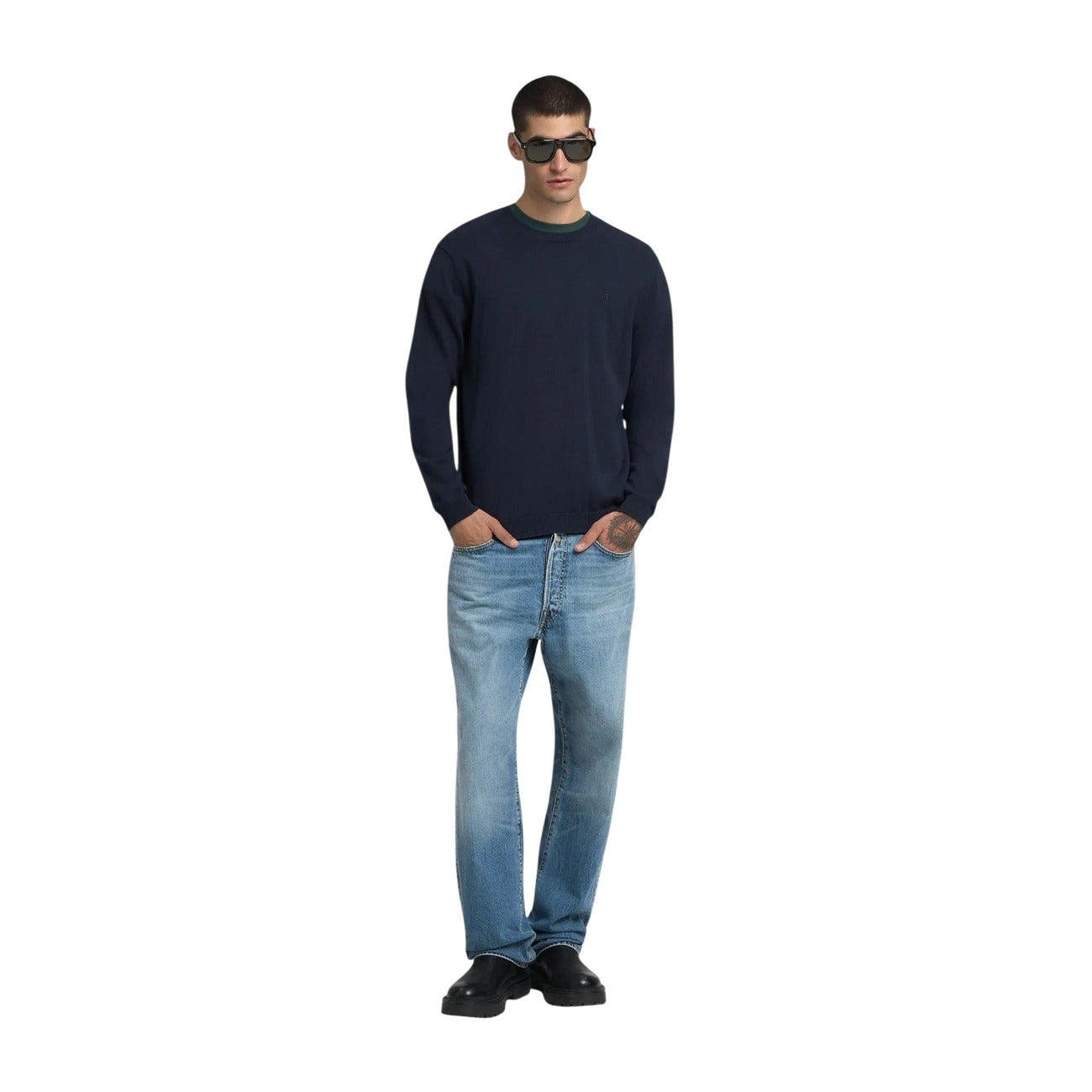 Men's Replay Cotton Jumper – Blue