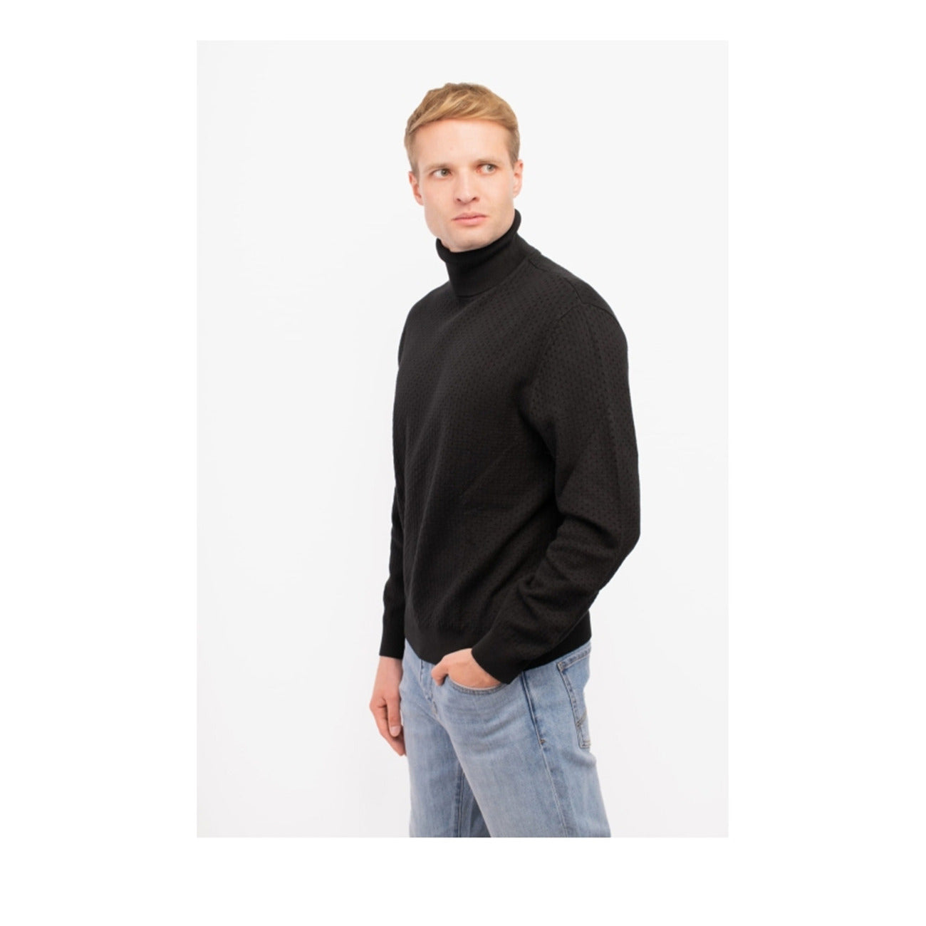 Pull col montant homme Armani Exchange – Noir
