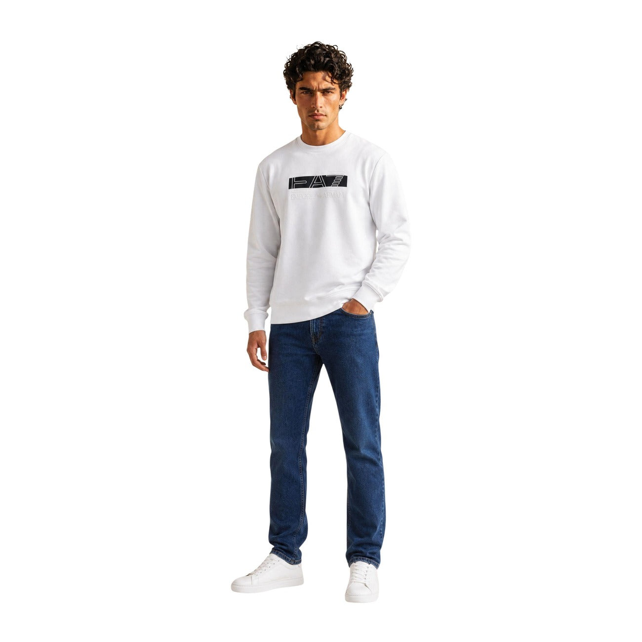 Sweat EA7 Homme – Blanc