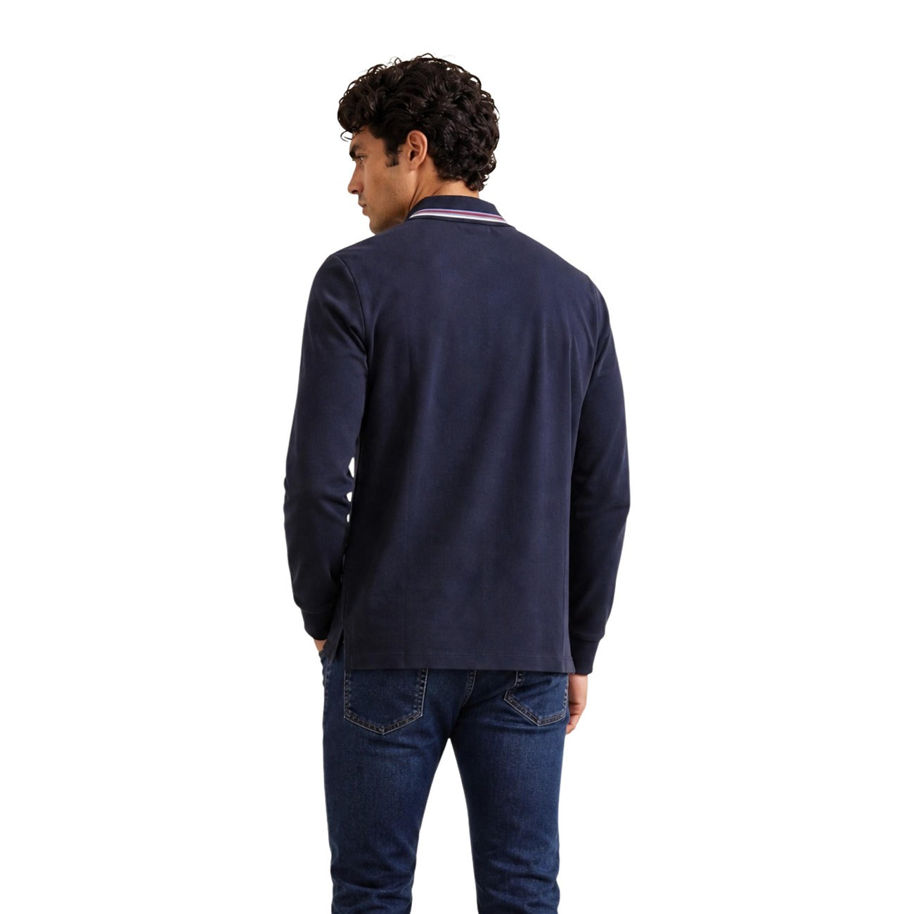 Polo Armani Exchange Homme Manches Longues – Bleu