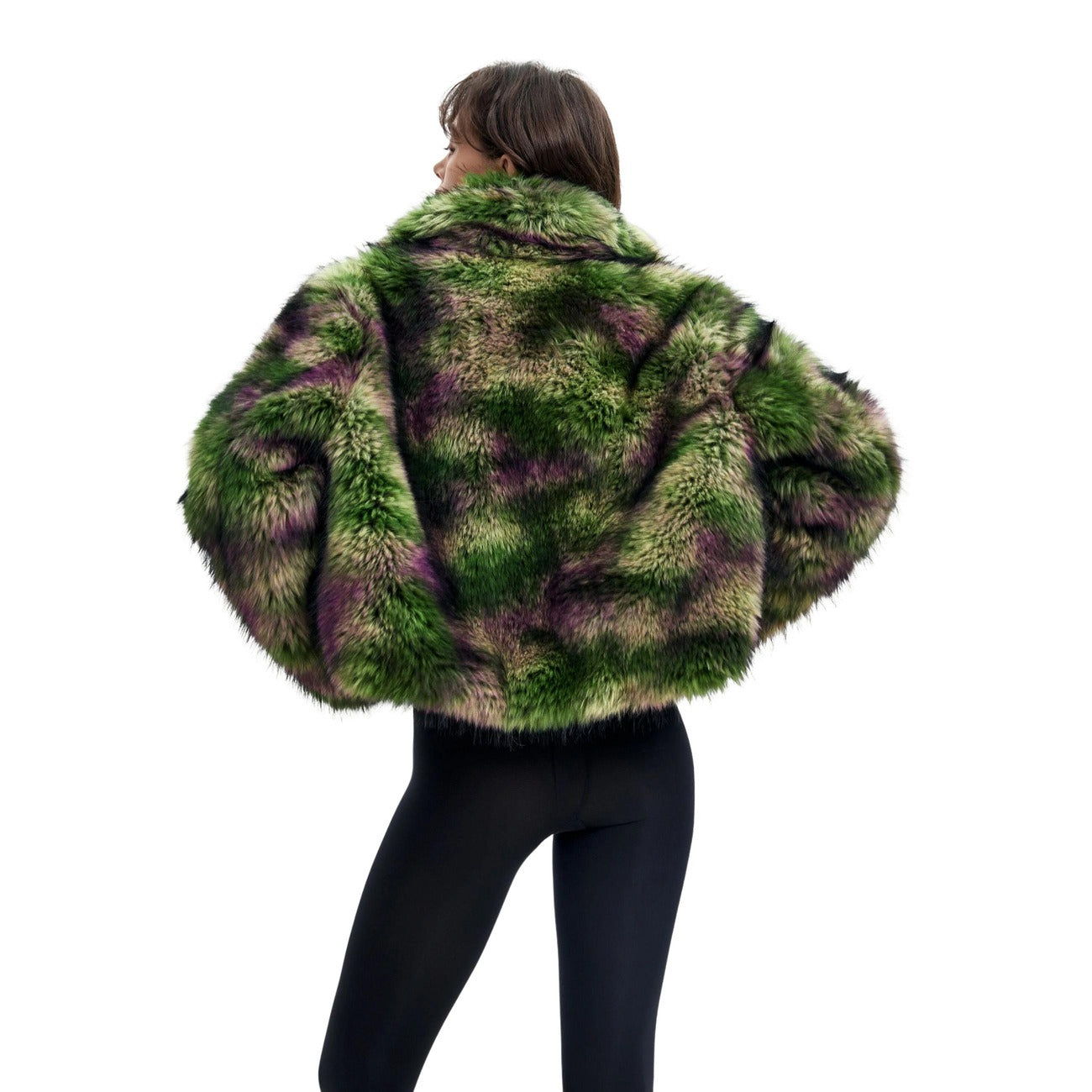 Manteau effet fourrure femme Desigual – Vert