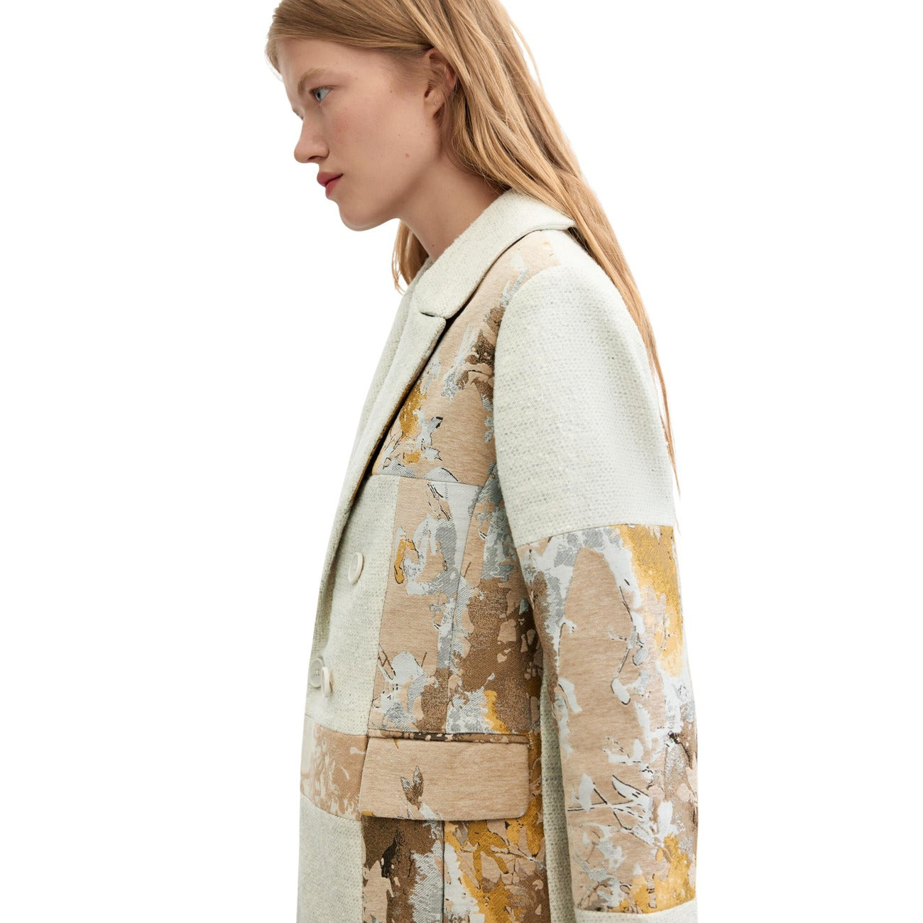 Manteau Desigual Femme Floral – Blanc