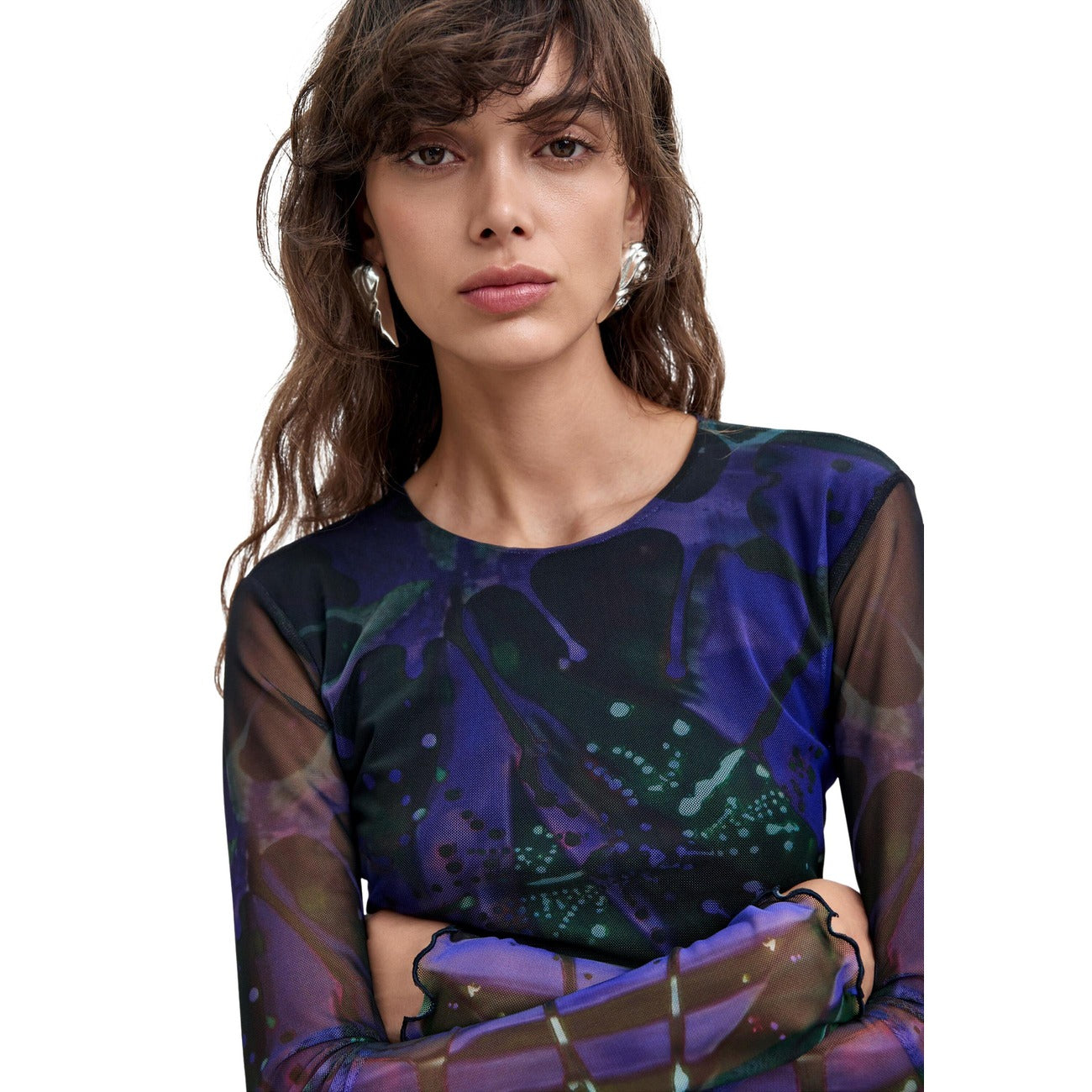 Women's Desigual Long-Sleeved T-Shirt – Violet