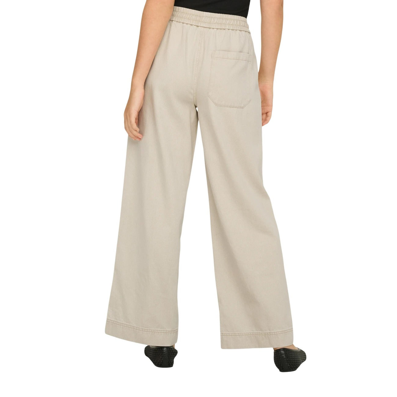 Women's Only cotton and lyocell trousers - Beige