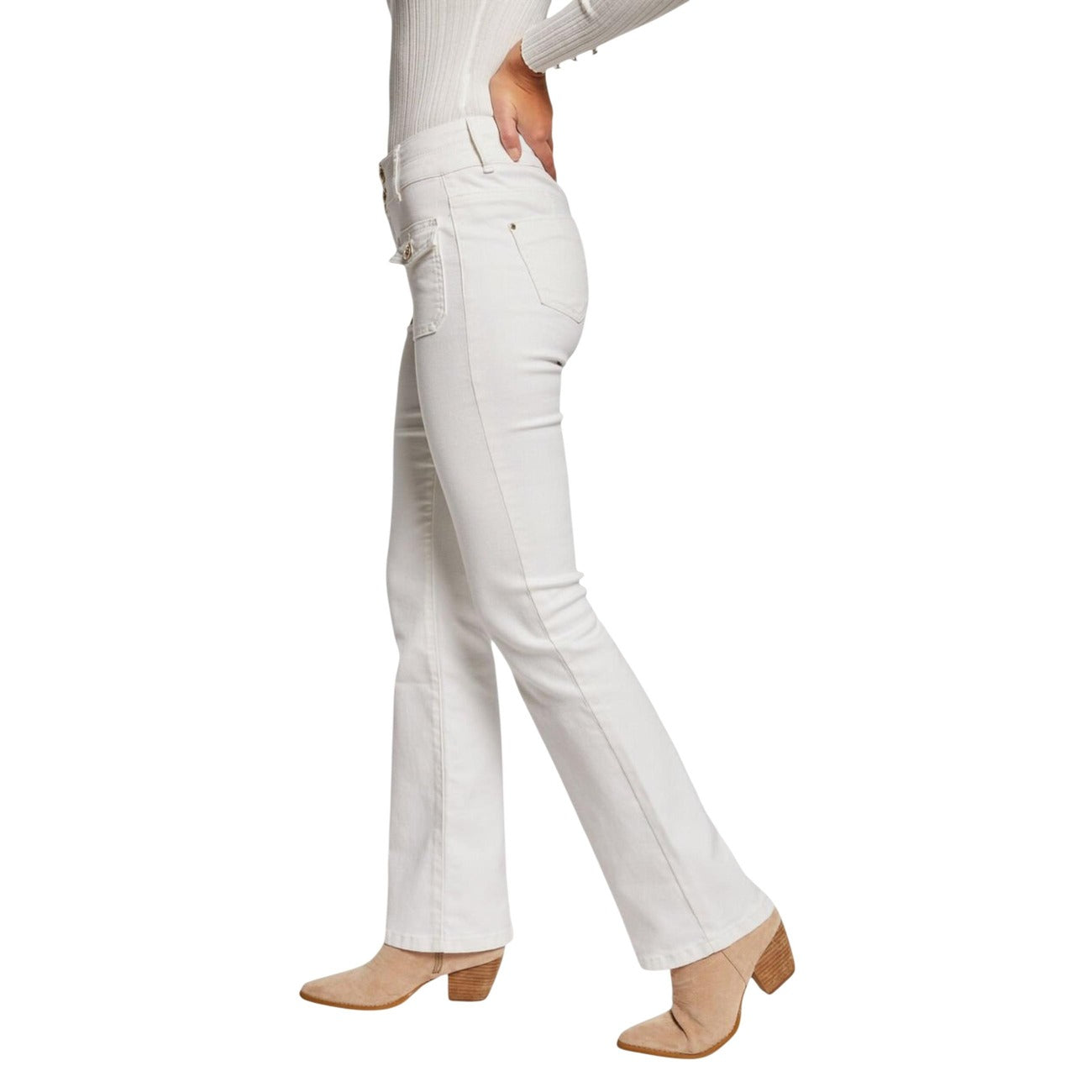 Morgan Women's Stretch Jeans – White