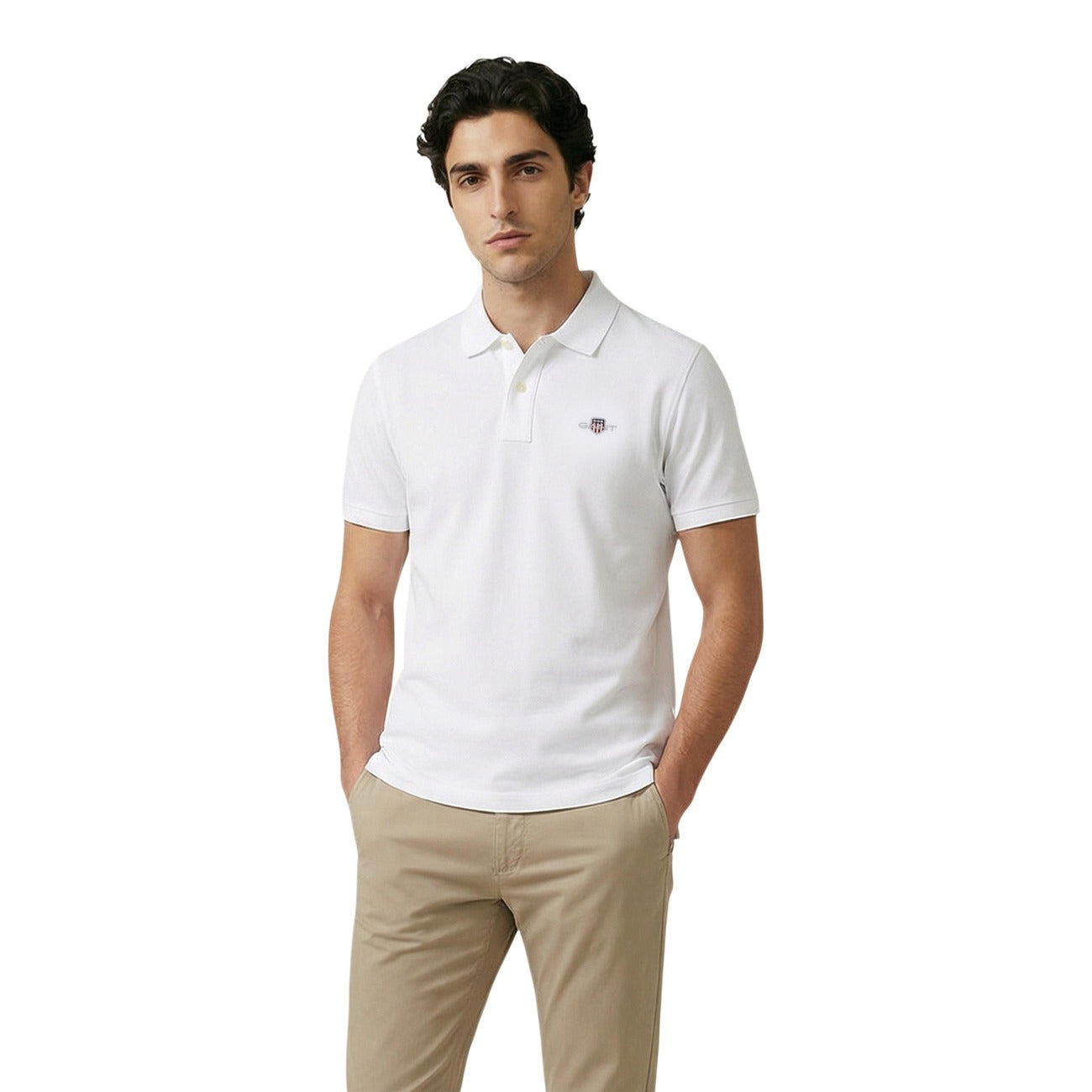 Polo homme Gant en coton stretch – Rouge