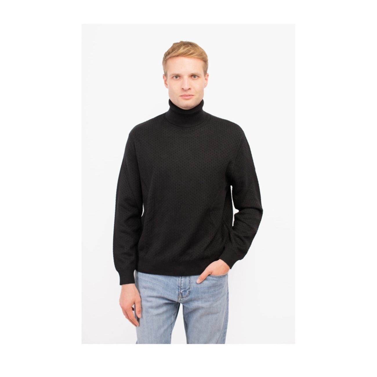 Pull col montant homme Armani Exchange – Noir