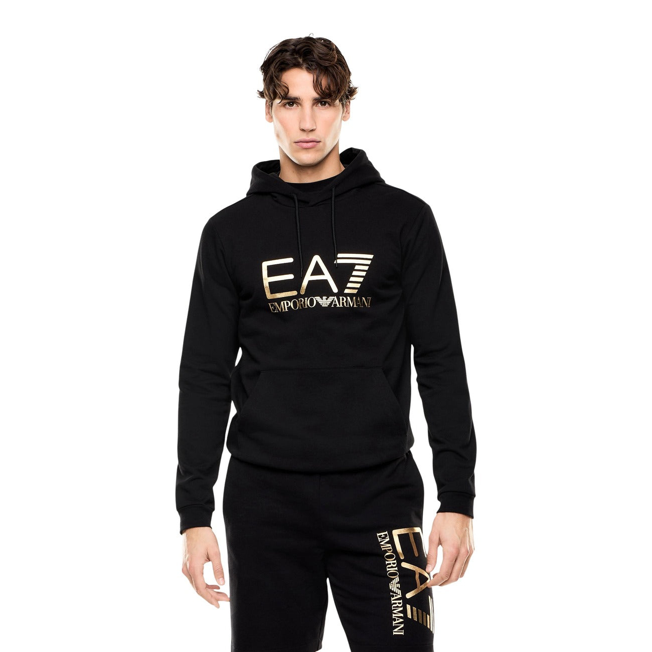 Sweat EA7 Homme en Coton – Noir