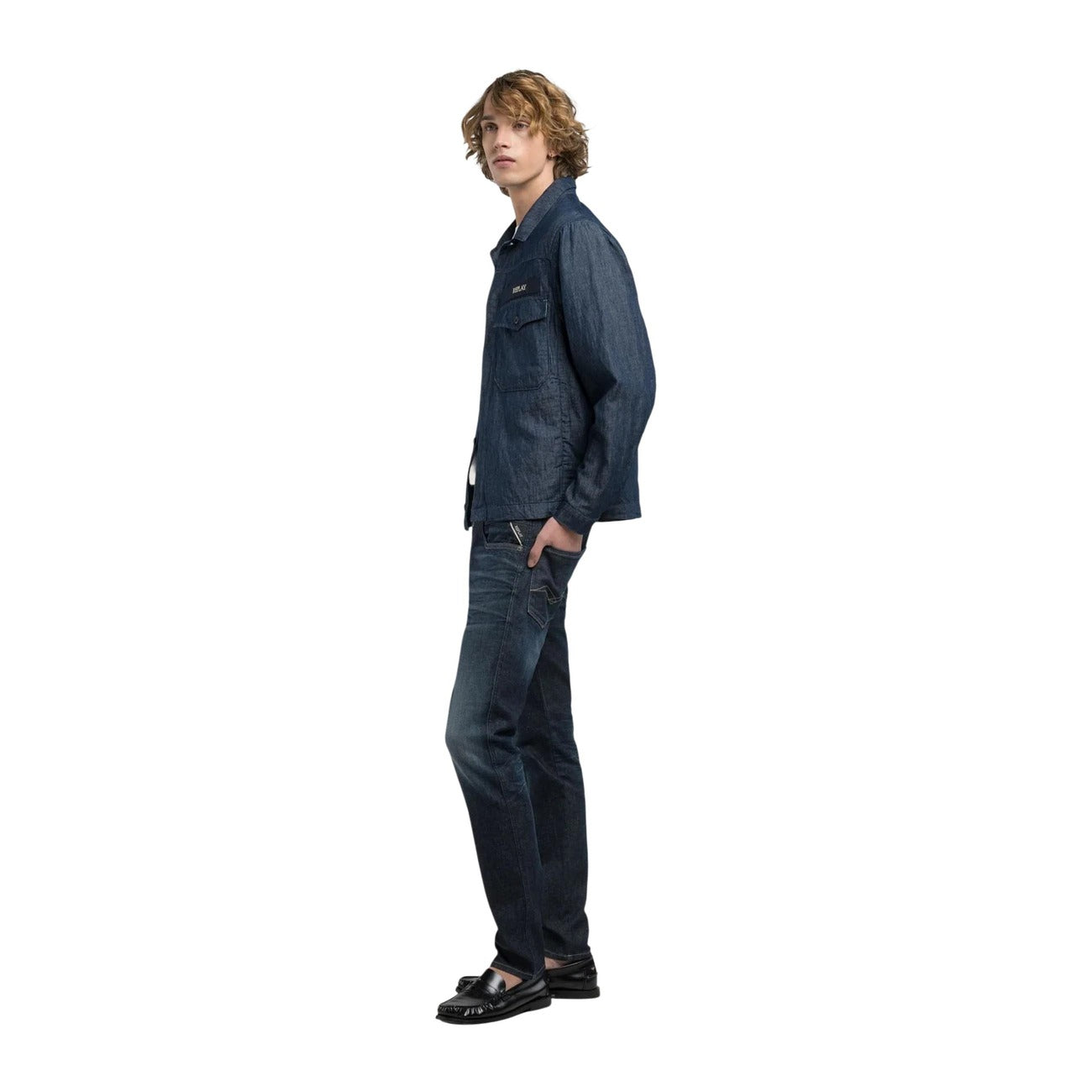 Jean Replay Anbass Homme Stretch – Bleu