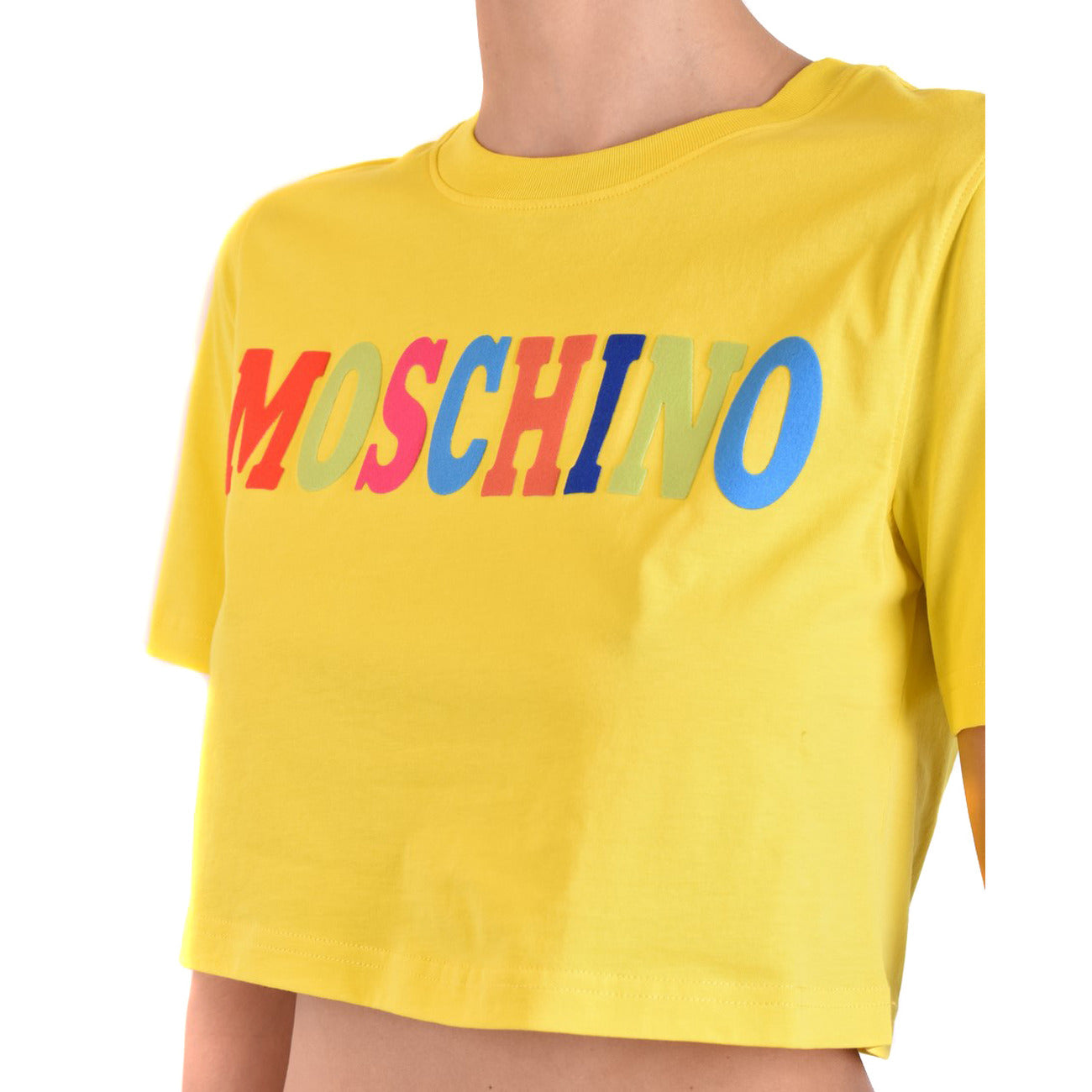 Moschino Women's Printed Cotton T-shirt – Yellow