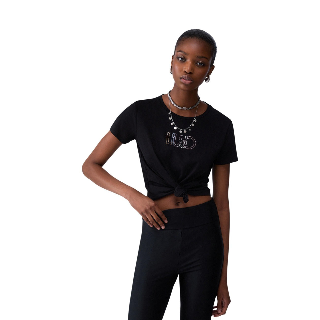 Liu Jo women's cotton T-shirt - Black